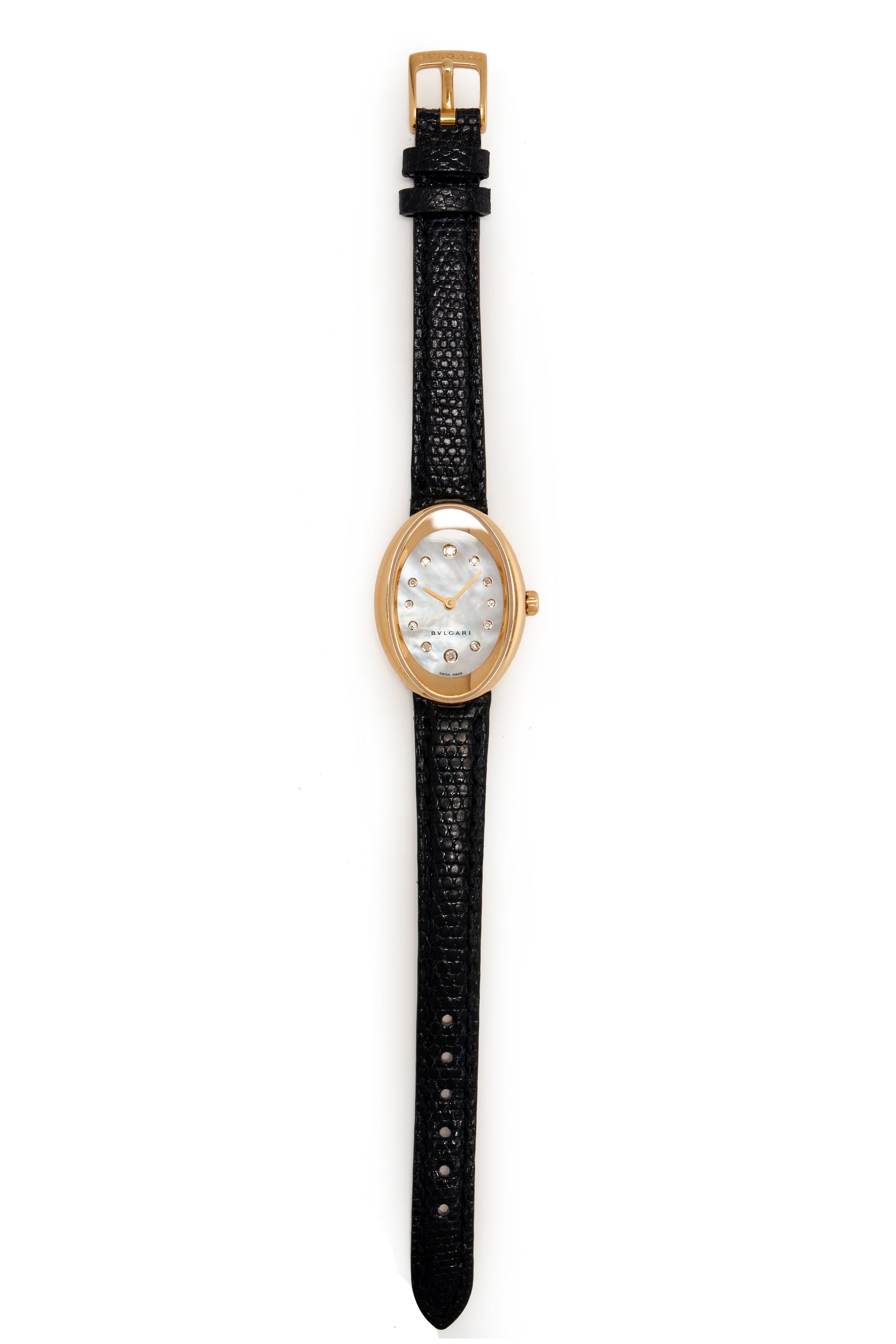 Bulgari Mother of Pearl Face Watch With Diamonds