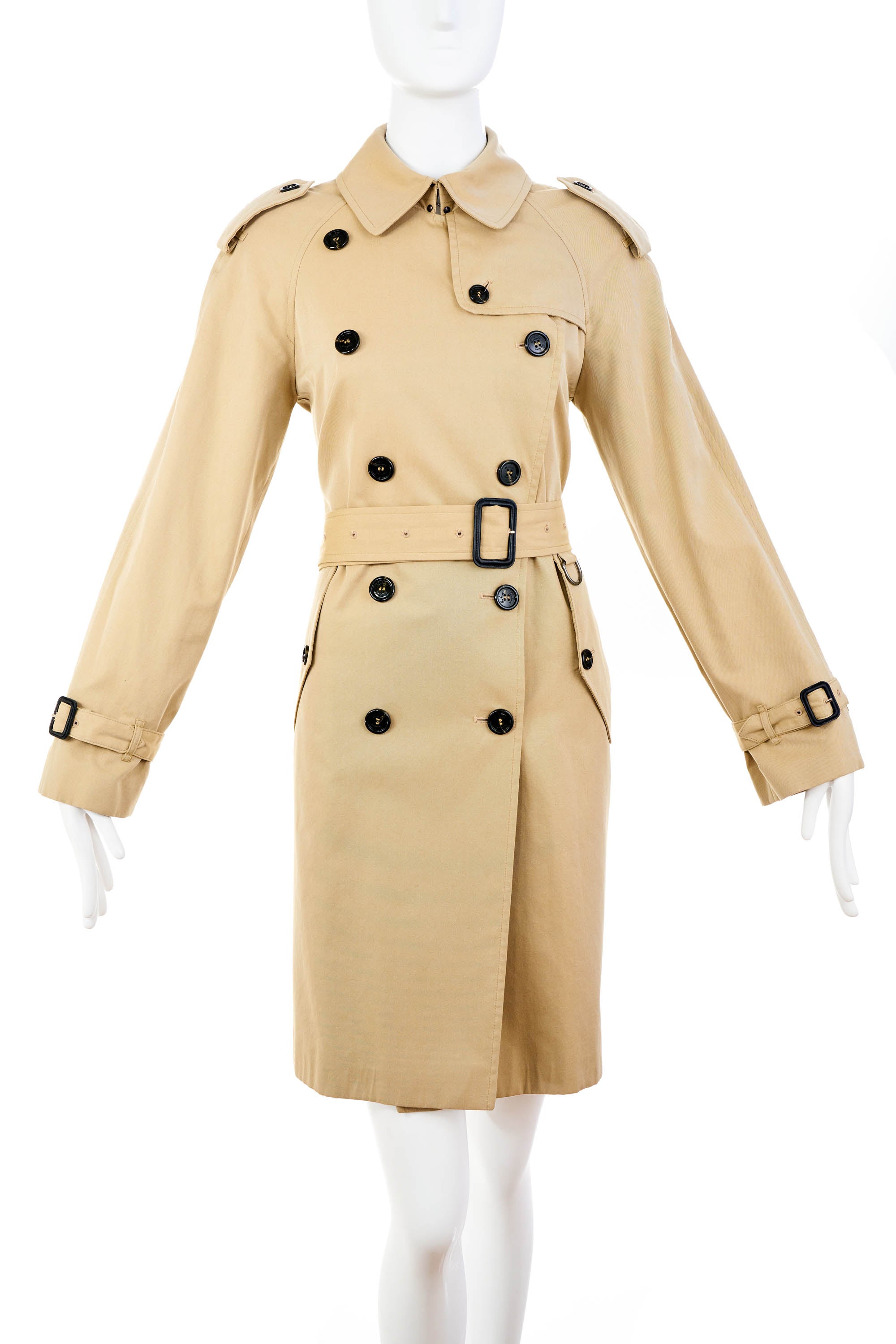 Burberry London Classic Belted Trench Coat Size 6 Foxy Couture Carmel