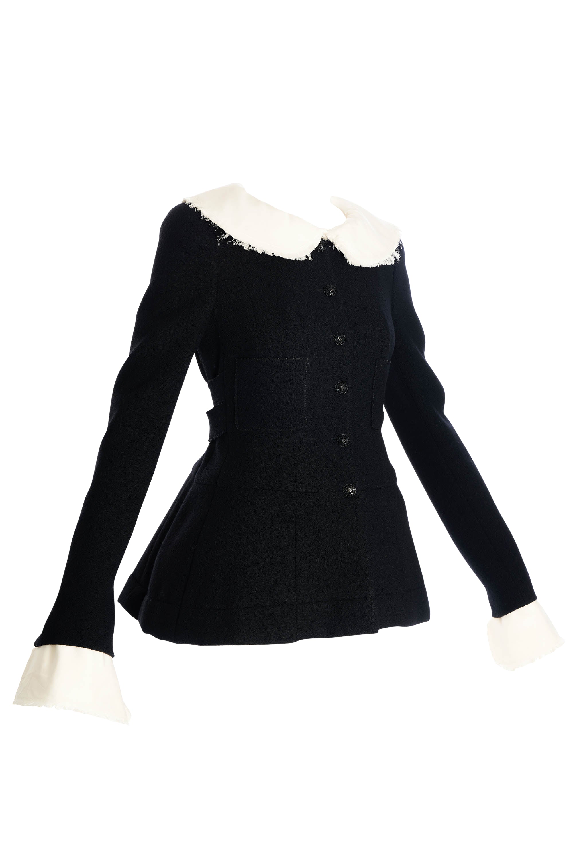 Chanel Black Jacket With Peter Pan Collar 2008A