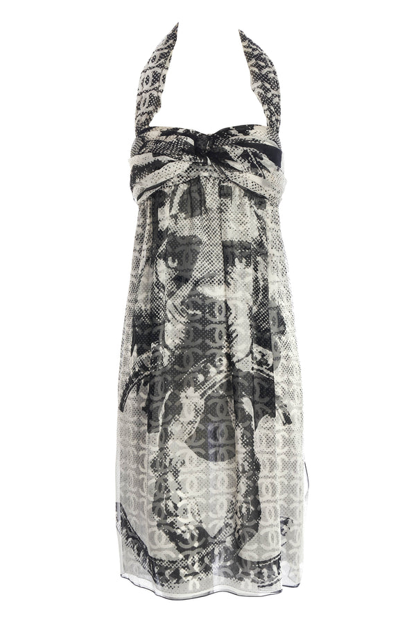 black and white chanel dress Printed Lion 2010C Retro French Style Black Boost Size:Child-4