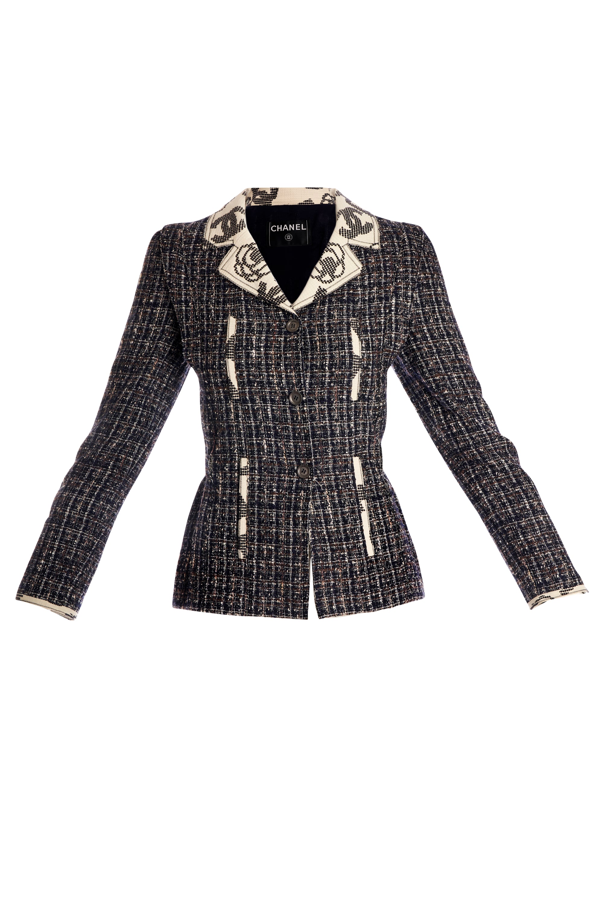 Chanel Grey Tweed Jacket 2006 Size 36