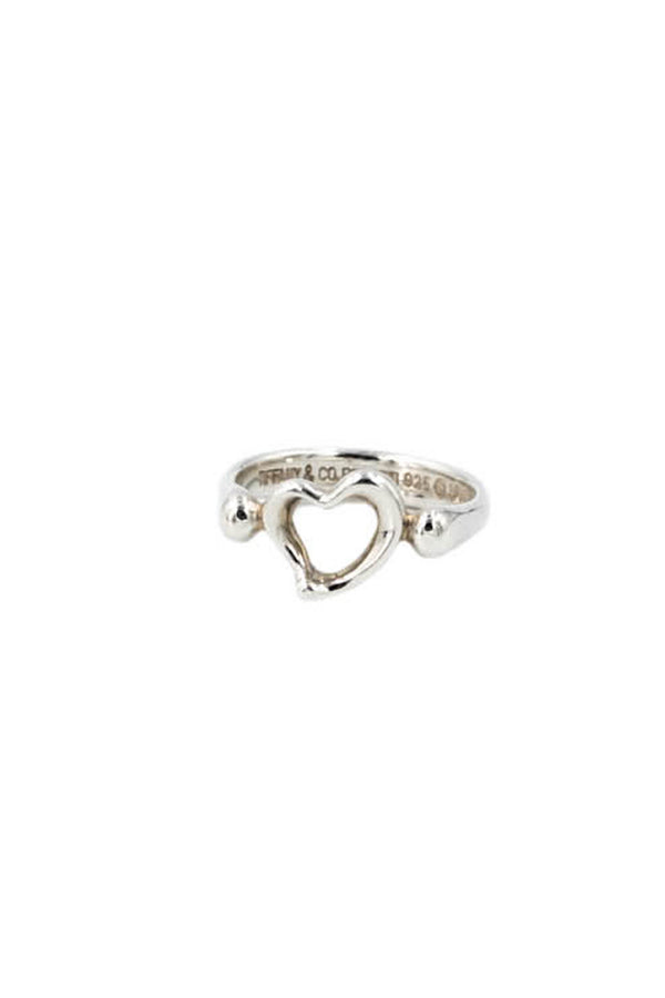 Tiffany & Co. Elsa Peretti Sterling Silver Open Heart Ring Size 3