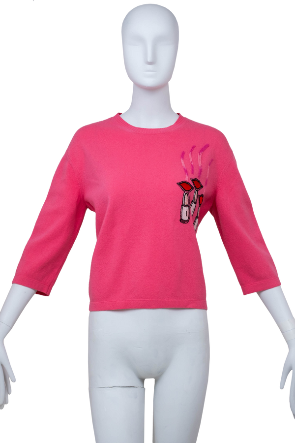 VALENTINO 蝶々トップス VALENTINO Size M Multi-Color Butterfly Cotton Crew-Neck T-shirt