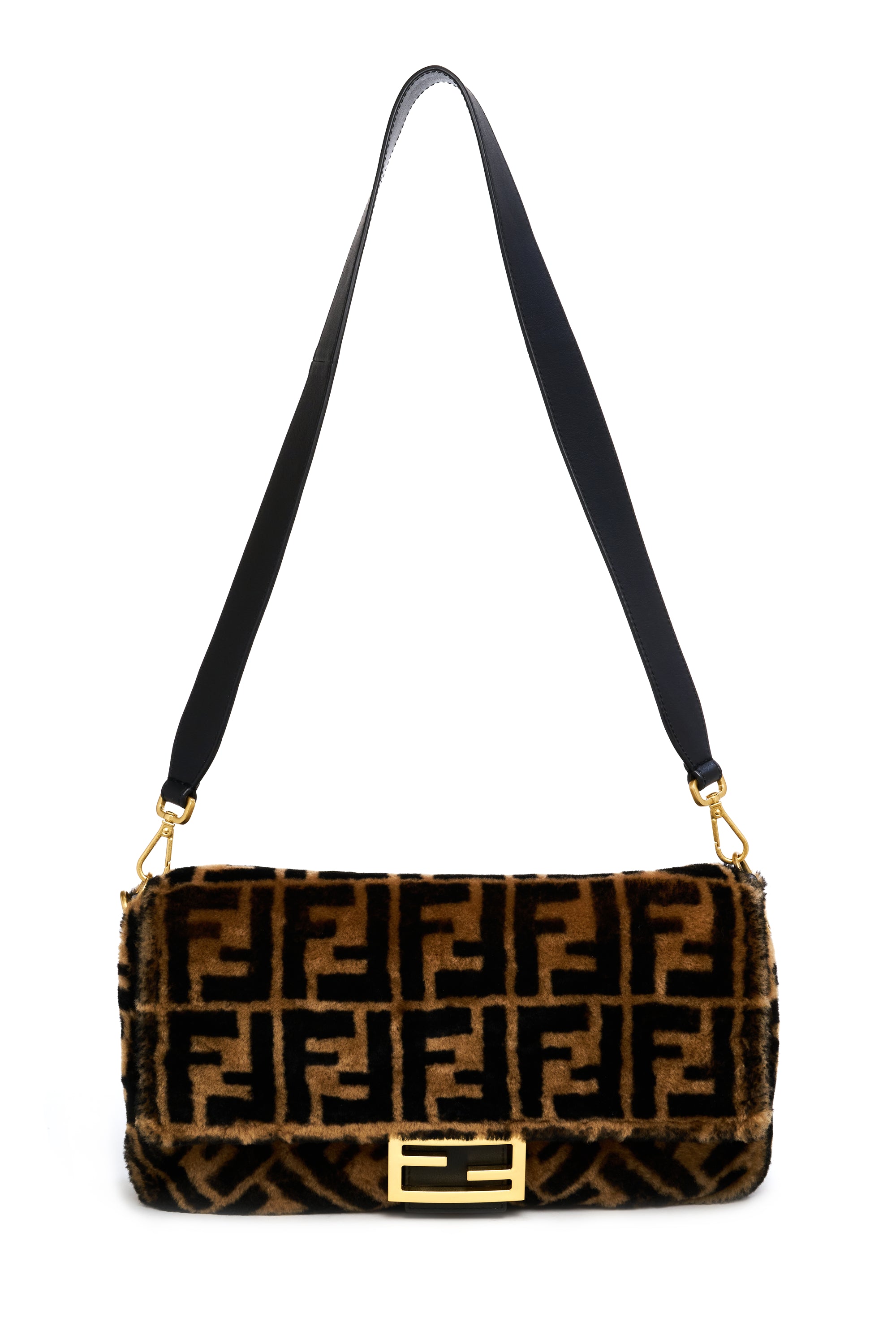 Fendi shearling baguette hotsell