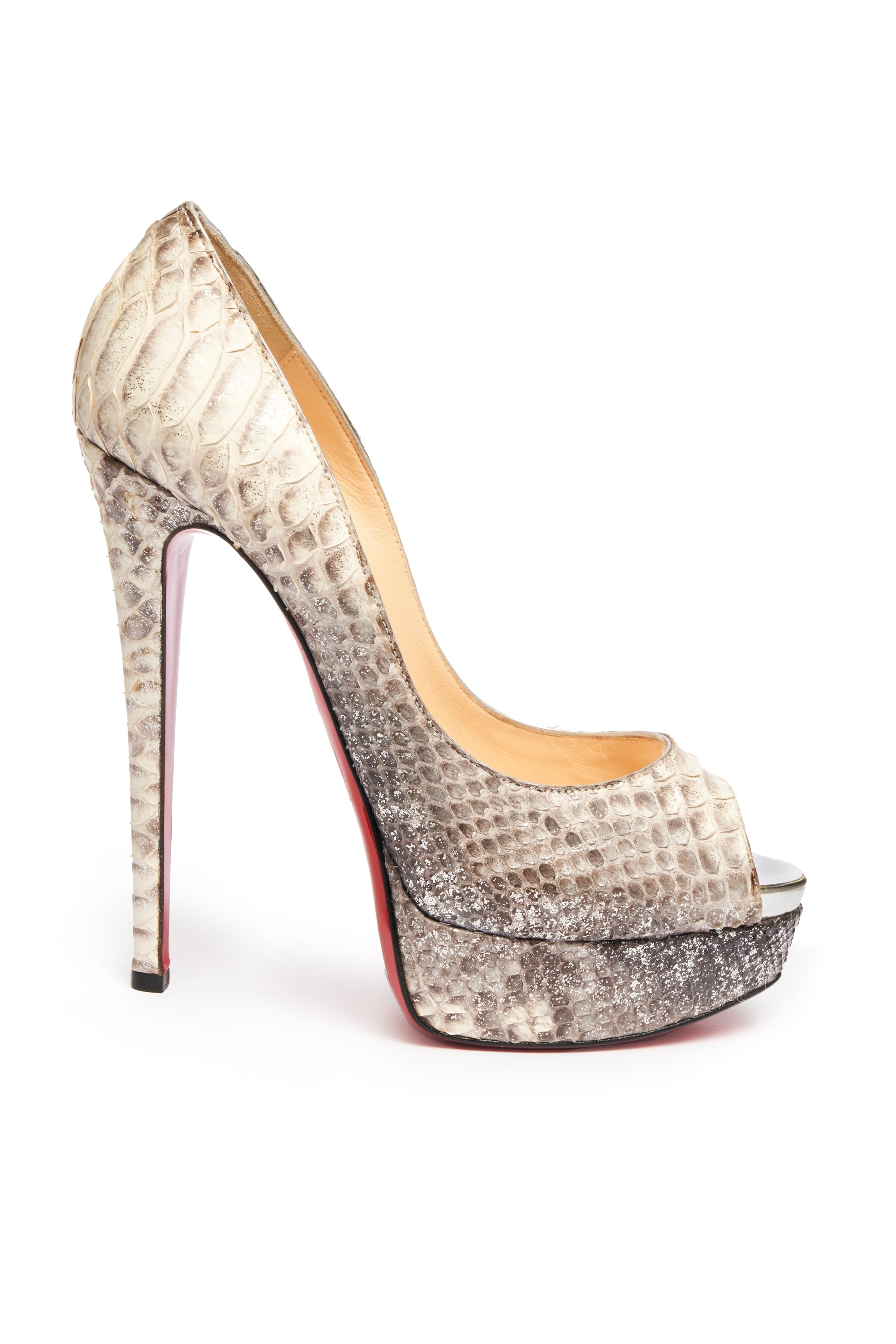Christian louboutin snakeskin heels on sale