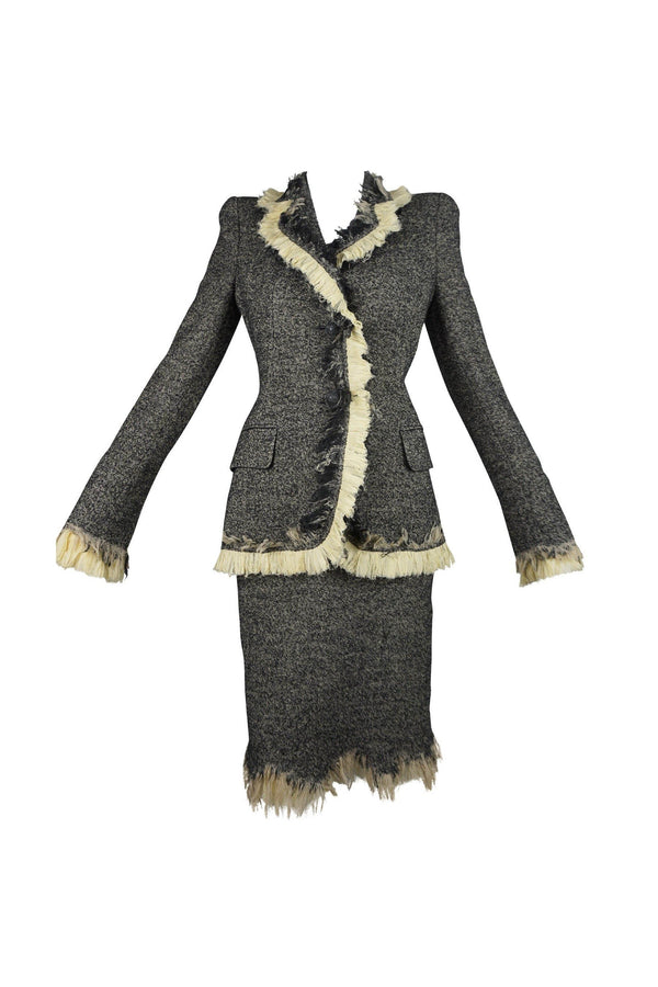 【送料&関税込】Alexander McQueen Multicolor Tweed Blazer Alexander McQueen Checked tweed jacket Alexander McQueen