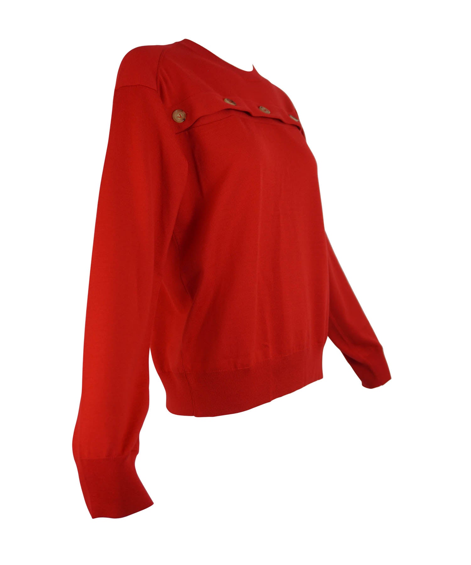 Bottega Veneta Nail Polish Red Sweater - Foxy Couture Carmel