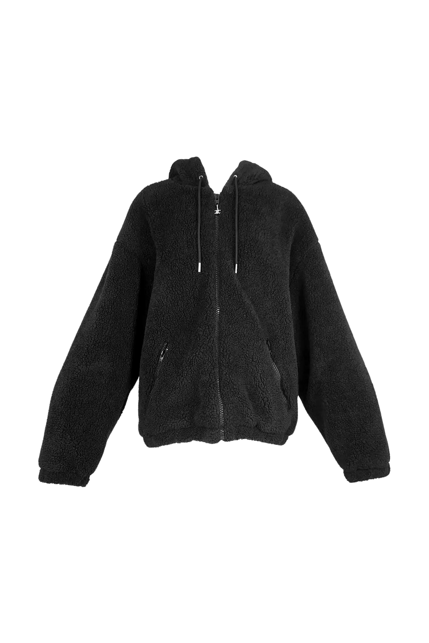 Celine Fleece Zip Hoodie Jacket Studded Logo 2022-23 Sz L - Foxy Couture Carmel