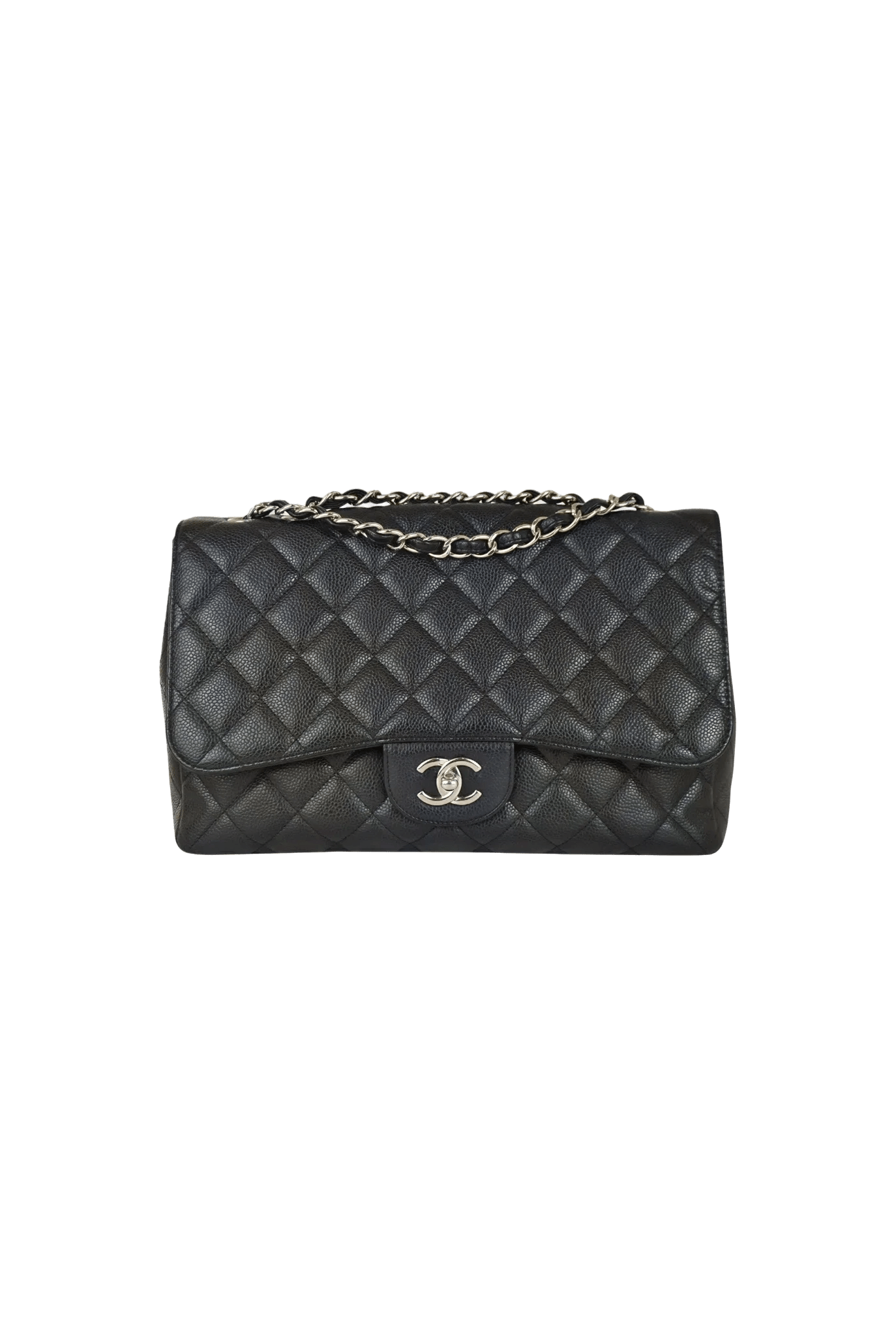 Chanel Jumbo Caviar Single Flap Bag SHW 2009 2010 Foxy Couture Carmel