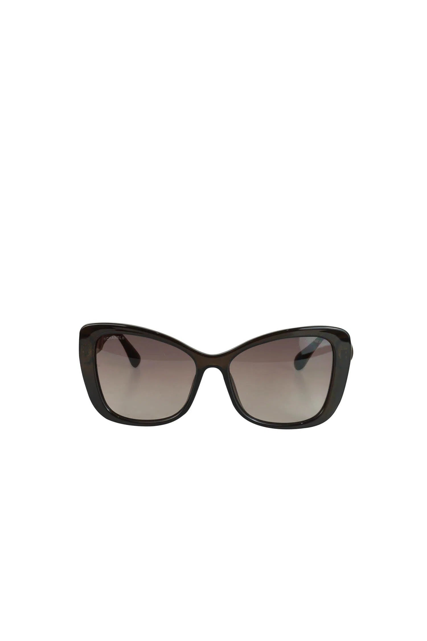 Chanel Oversize Black Sunglasses Pearl Temple - Foxy Couture Carmel