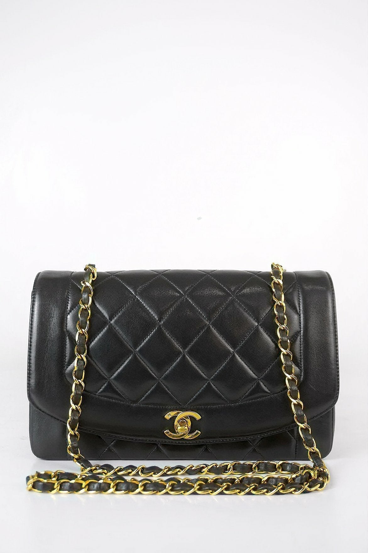 Chanel Vintage Diana Napa Quilted Leather Flap Bag 1991-1994