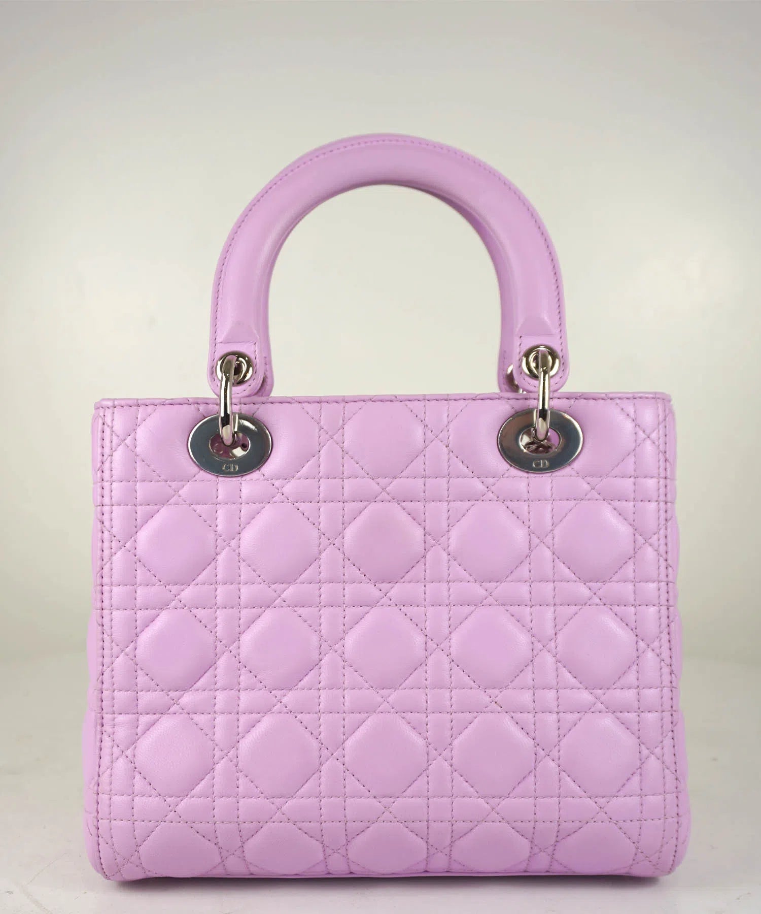 Christian Dior Medium Lady Bag w/Cannage Lambskin Leather