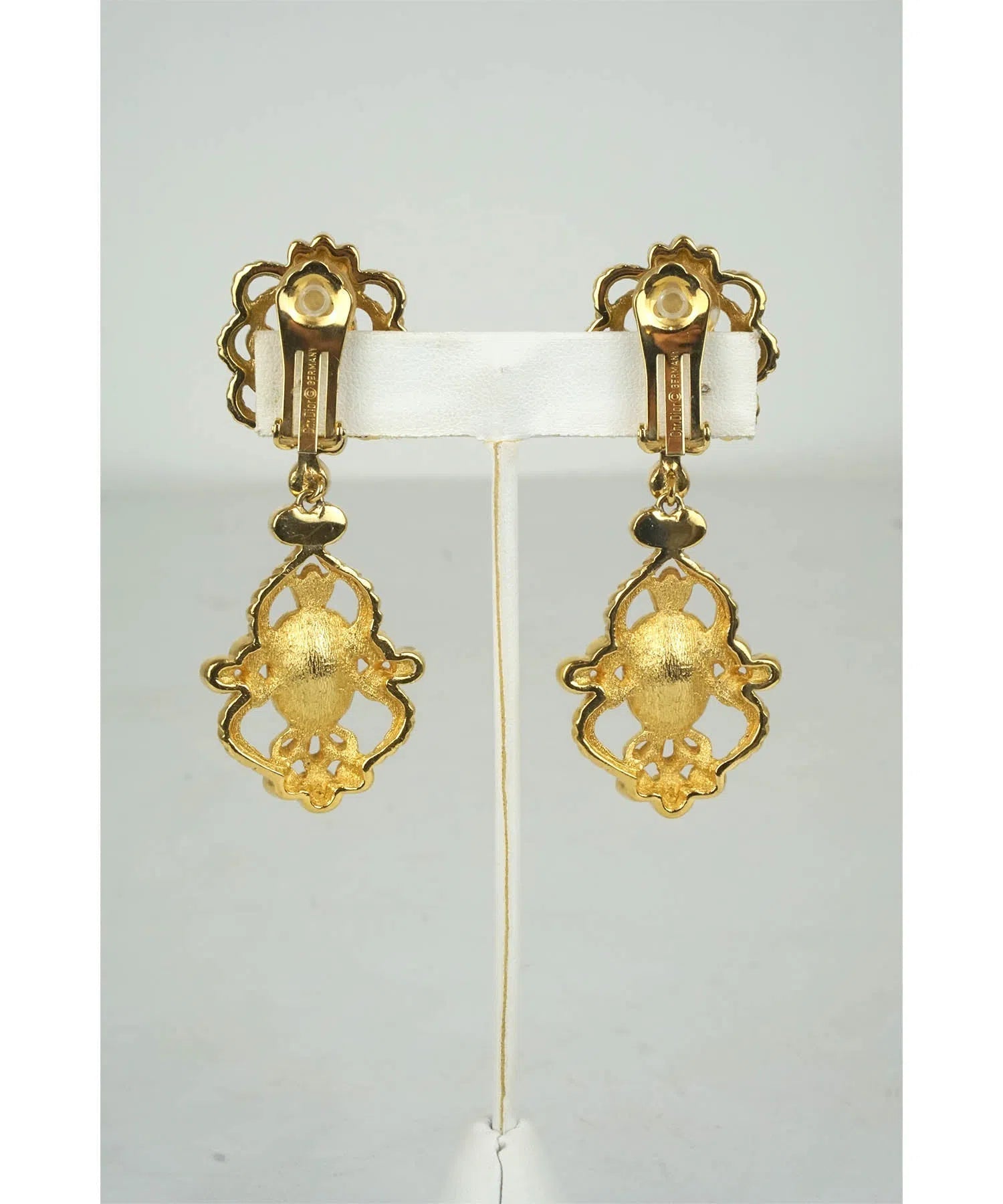 Christian Dior Rare Vintage Crystal Embellished Earrings 1960's-1970's