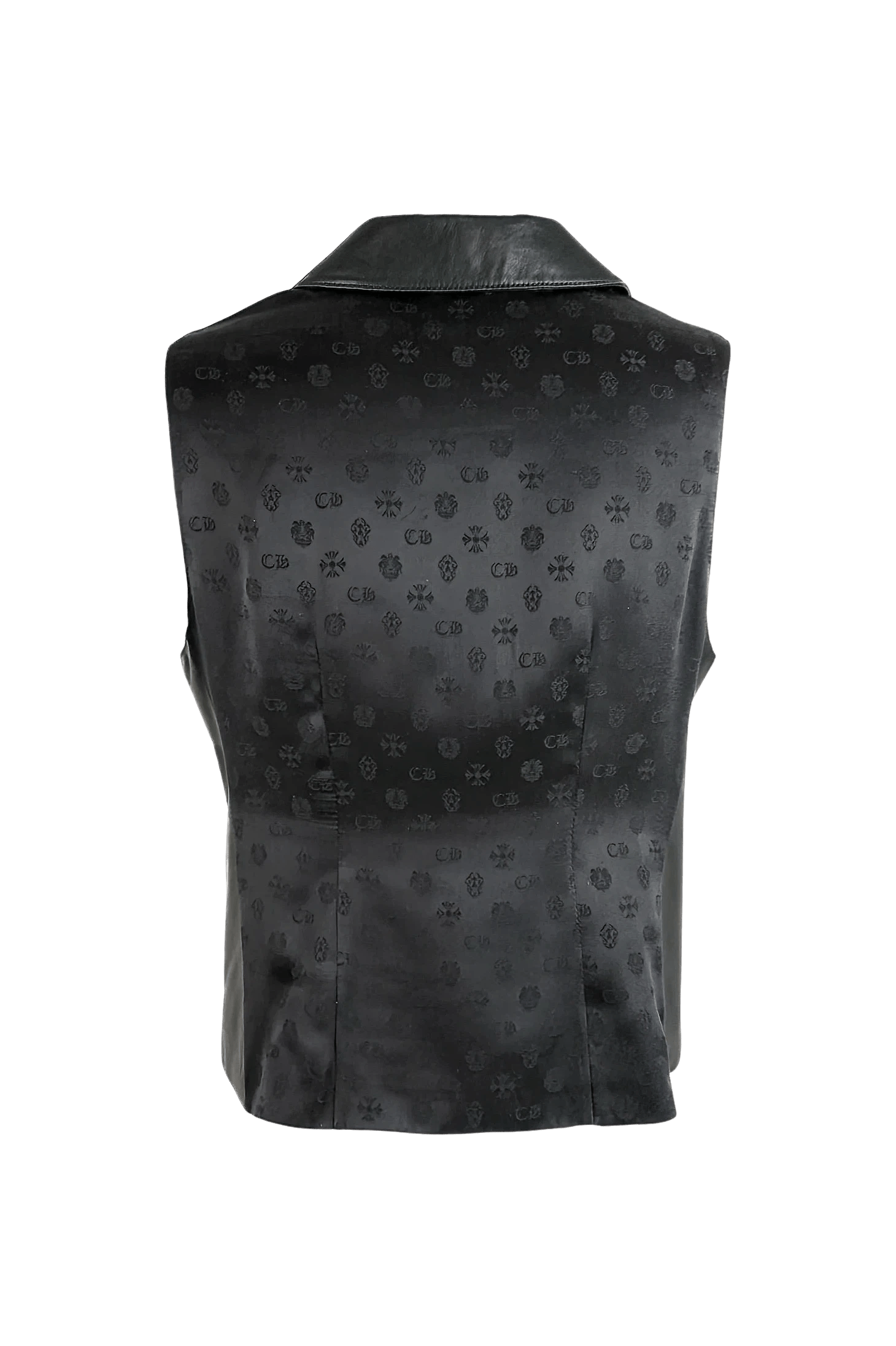 Chrome Hearts Black Leather Vest - Foxy Couture Carmel