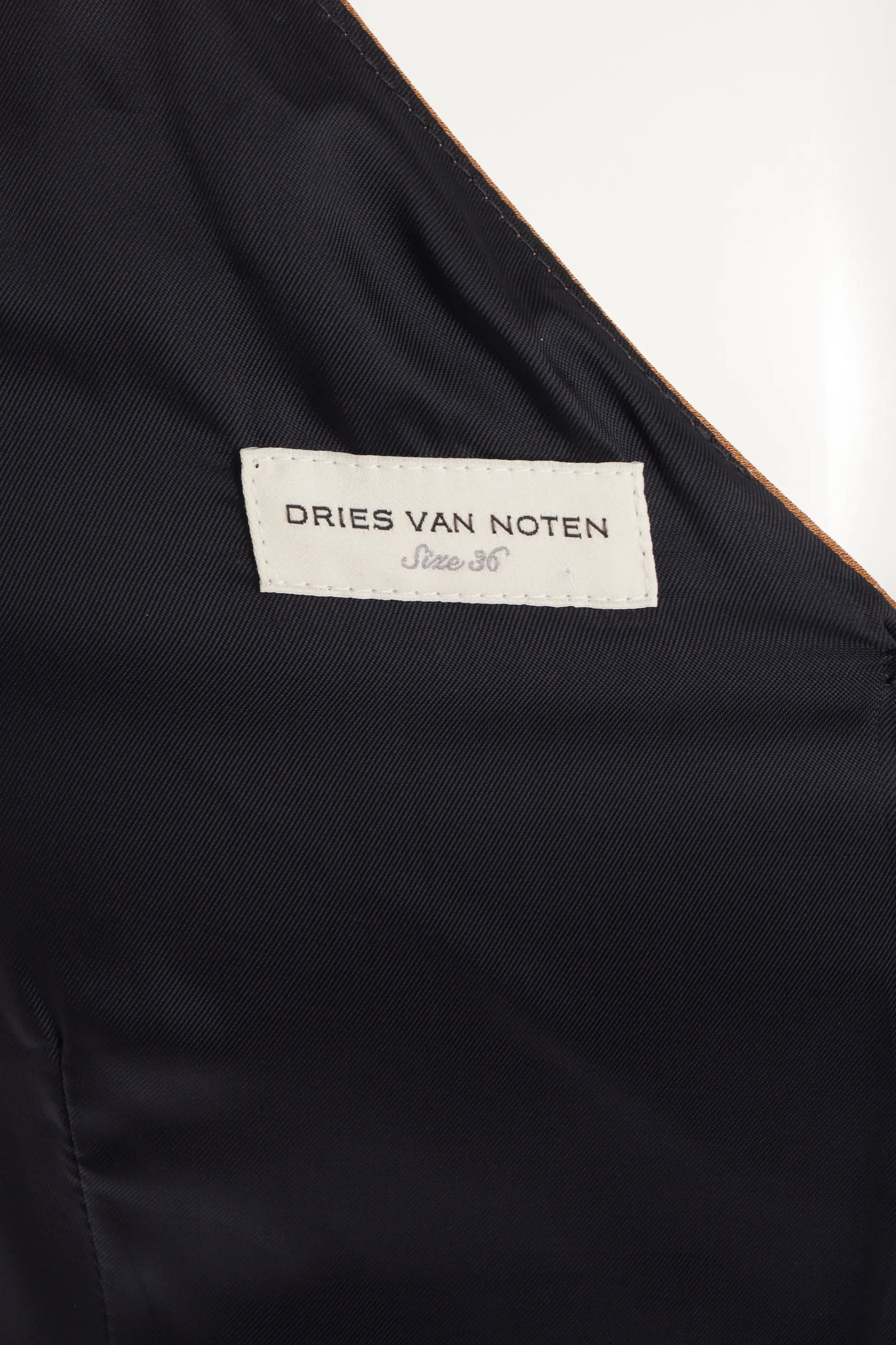 Dries Van Noten Navy and Brown Dress