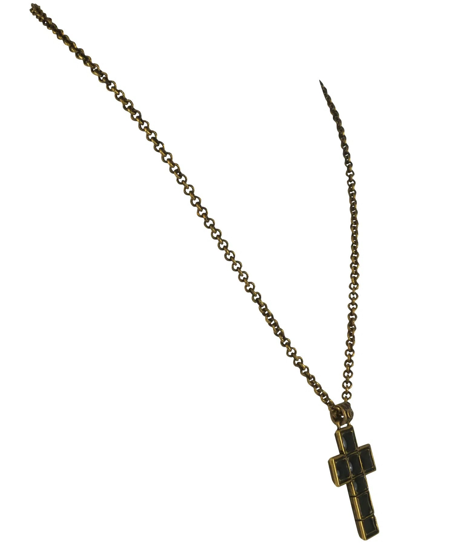 Gucci Small Glass Cross Pendant Necklace