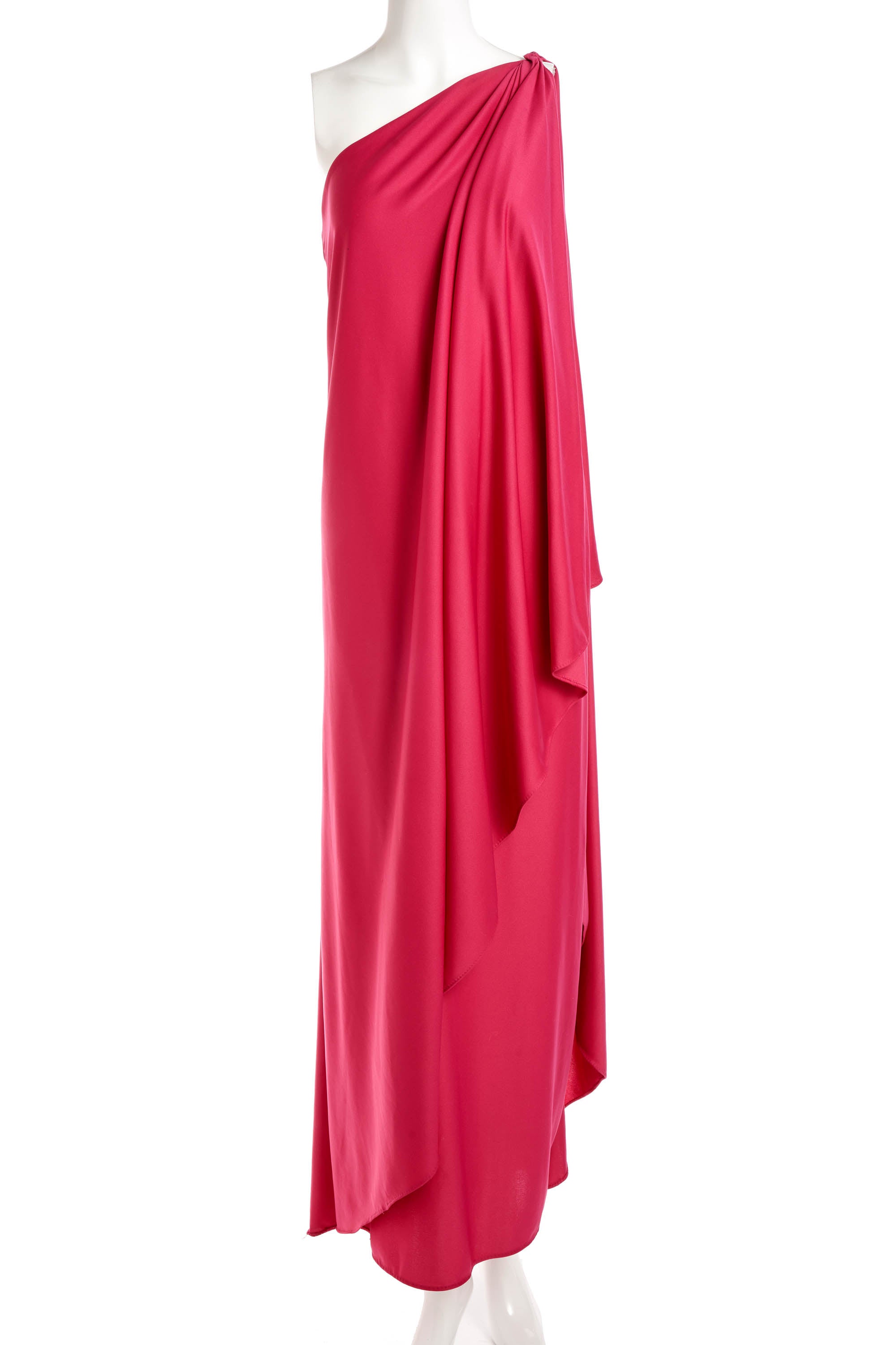 Halston IV 1970's Raspberry Maxi Dress - Foxy Couture Carmel
