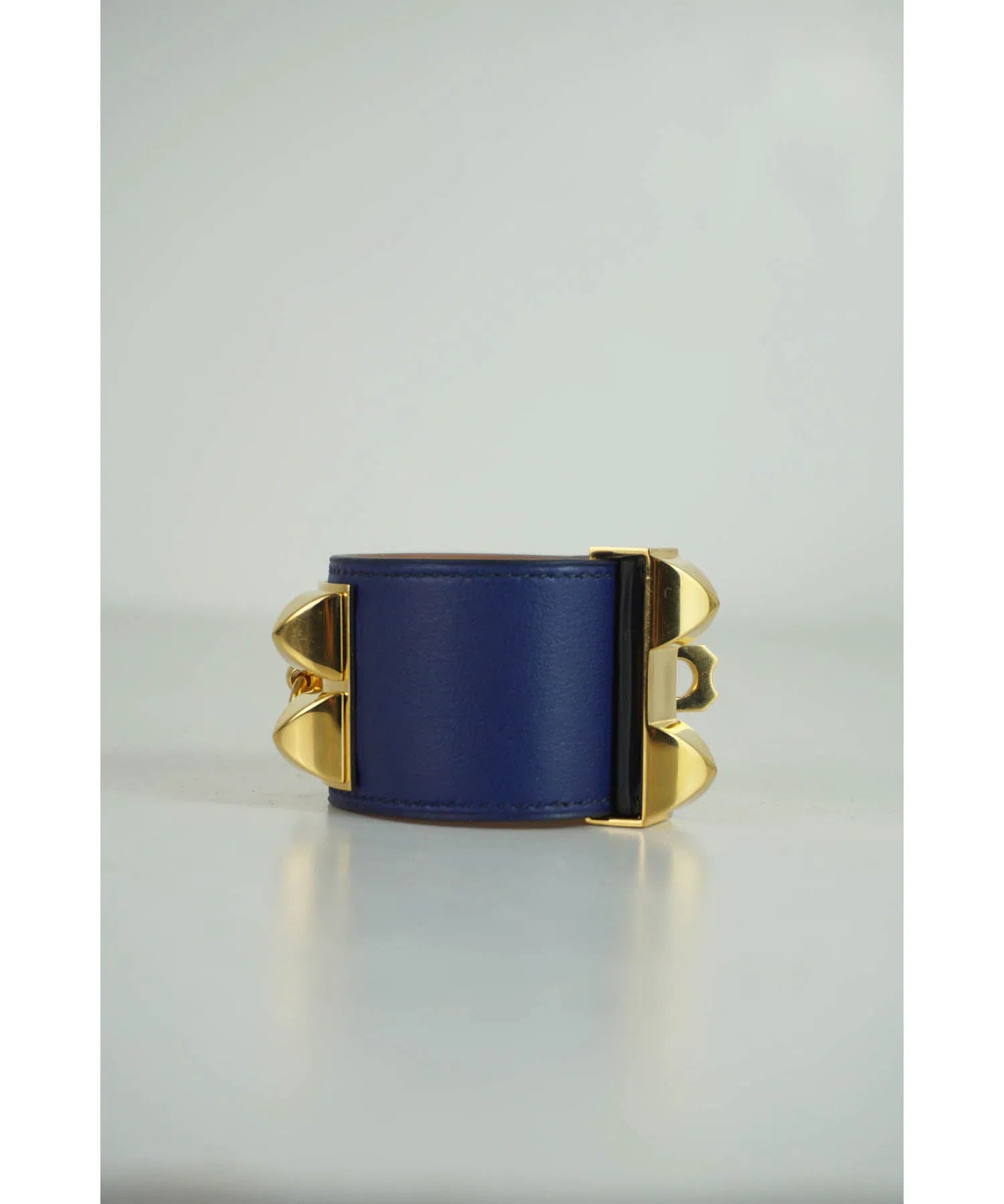 Hermès Blue Collier De Chein Cuff