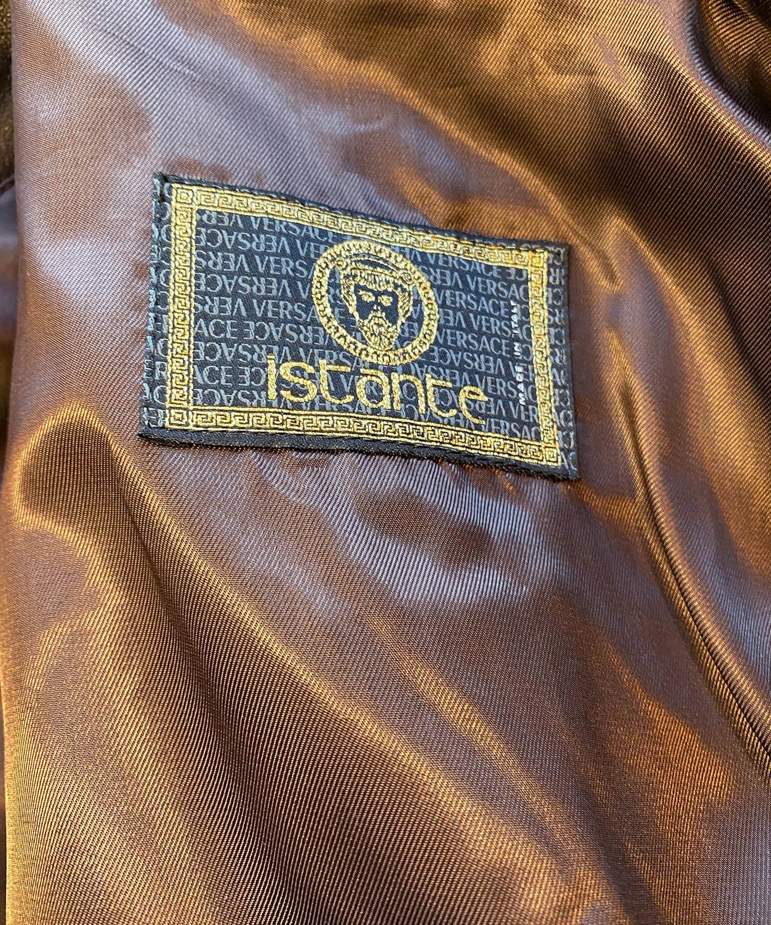 Istante by Versace Leather Jacket