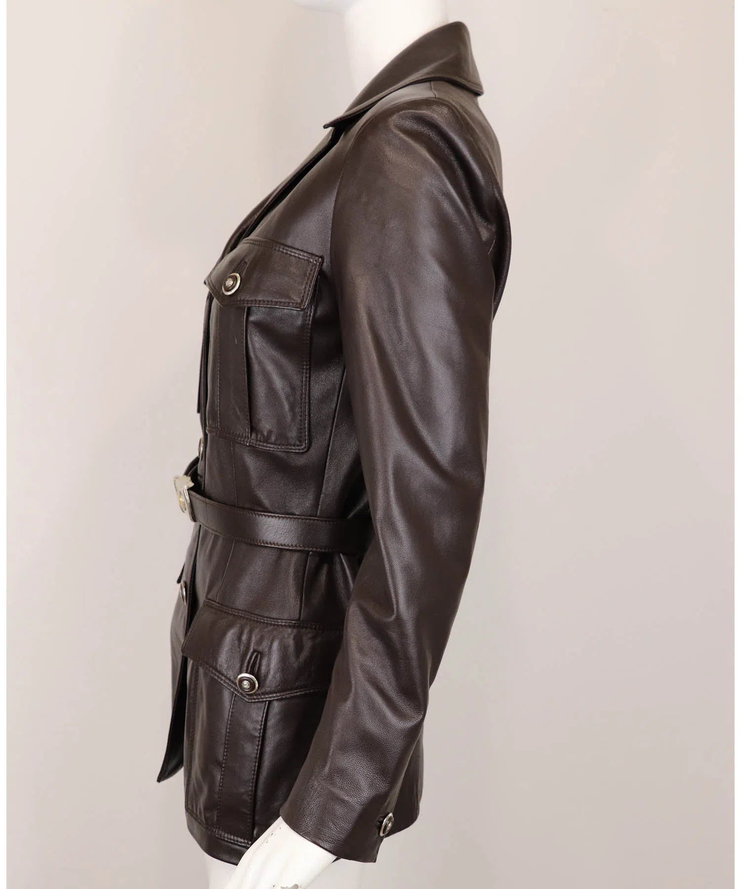 Istante by Versace Leather Jacket