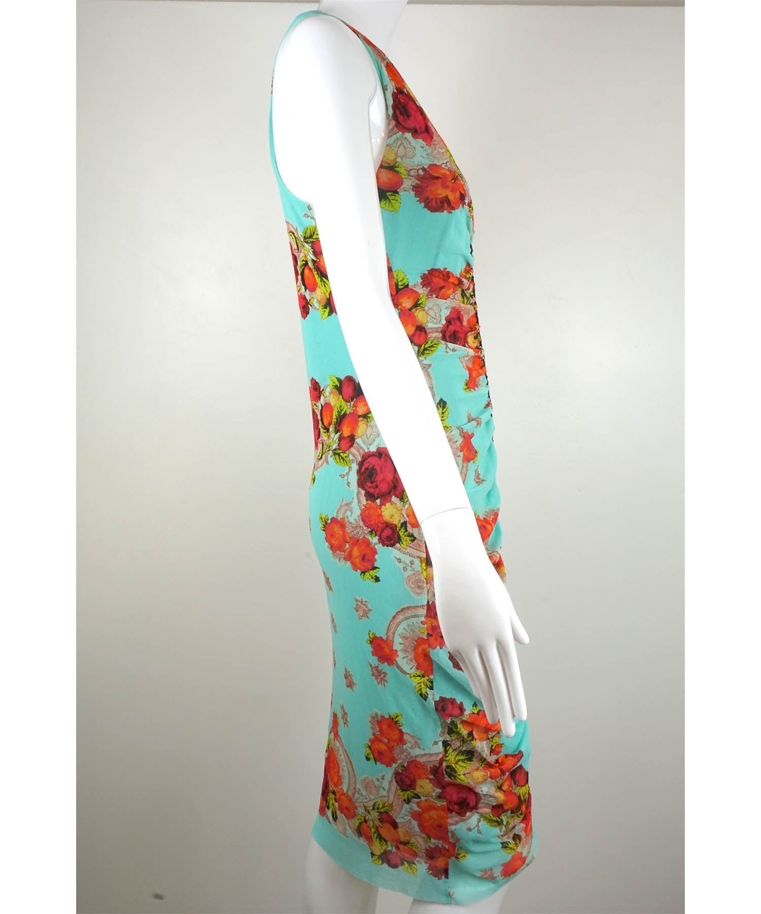 Jean Paul Gaultier Soleil Vintage Mesh Floral Dress 1990's