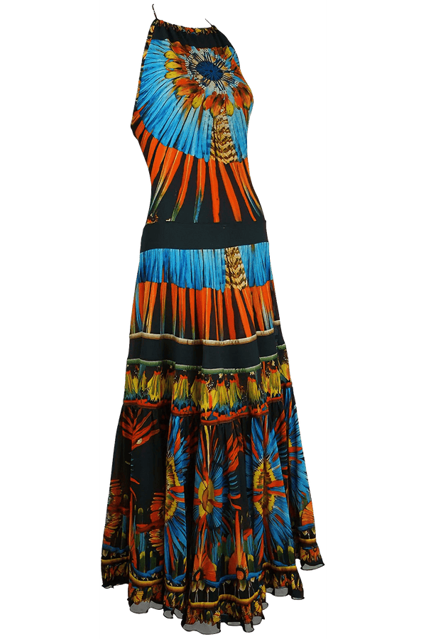 jean paul gaultier maxi dress Soleil Vintage Mesh Haltered 1990s Box:Mint Box 2017 New Short Prom Dress Slips on over head TOP 10 BEST Women's