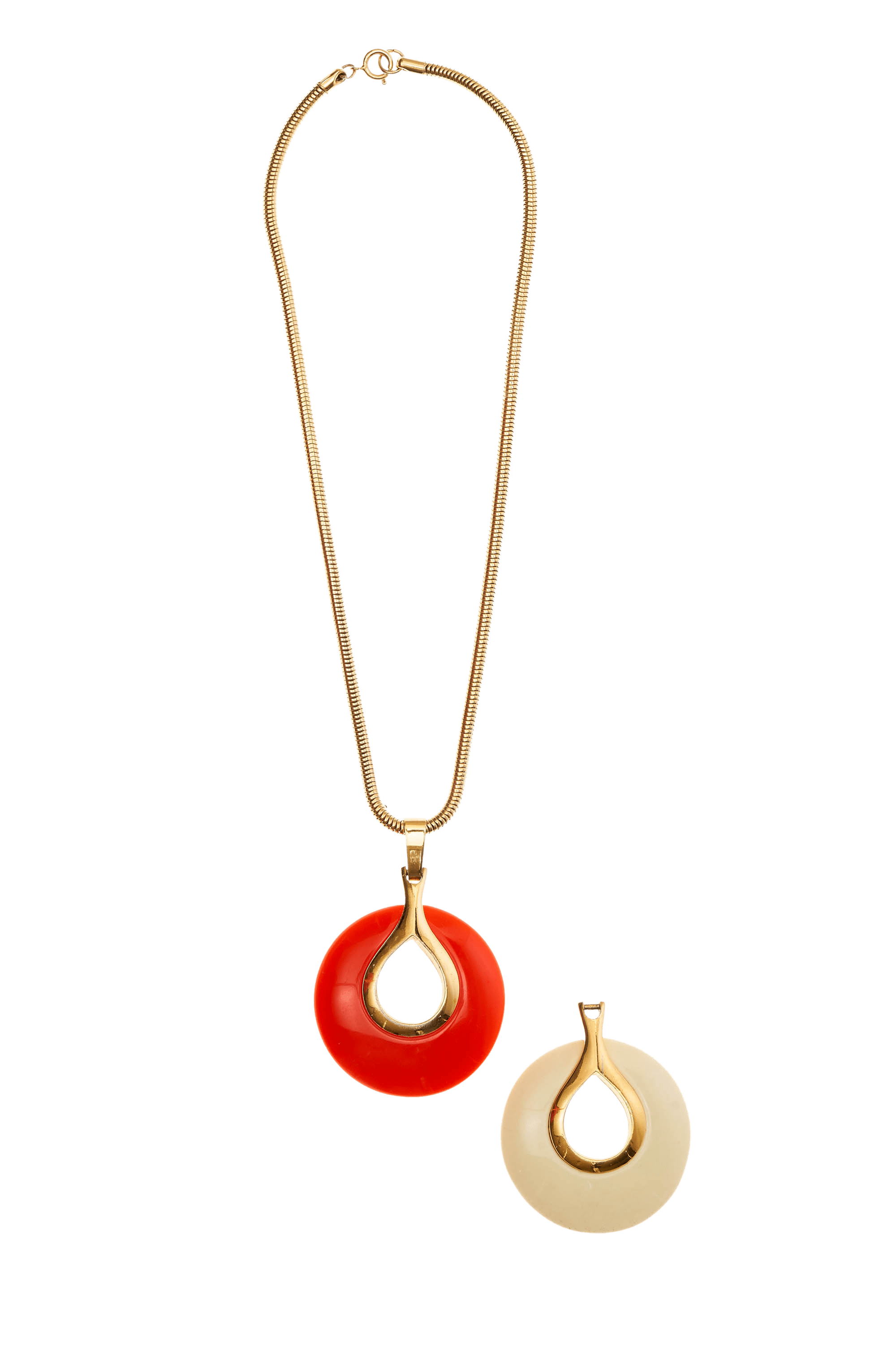 Lanvin Vintage Interchangeable Pendant Necklace - Foxy Couture Carmel