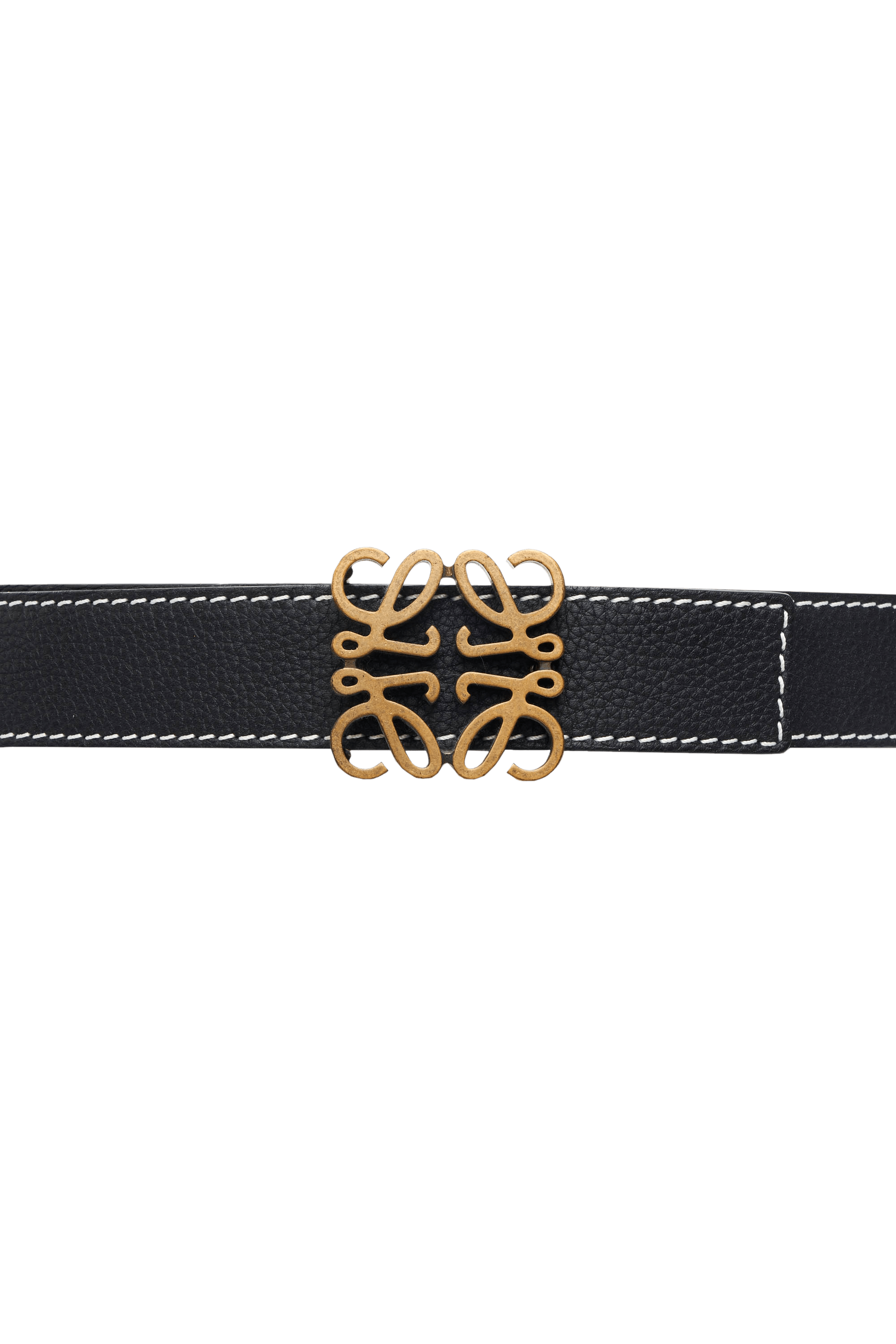 Loewe Black Navy GHW Logo Belt Size 36 - Foxy Couture Carmel