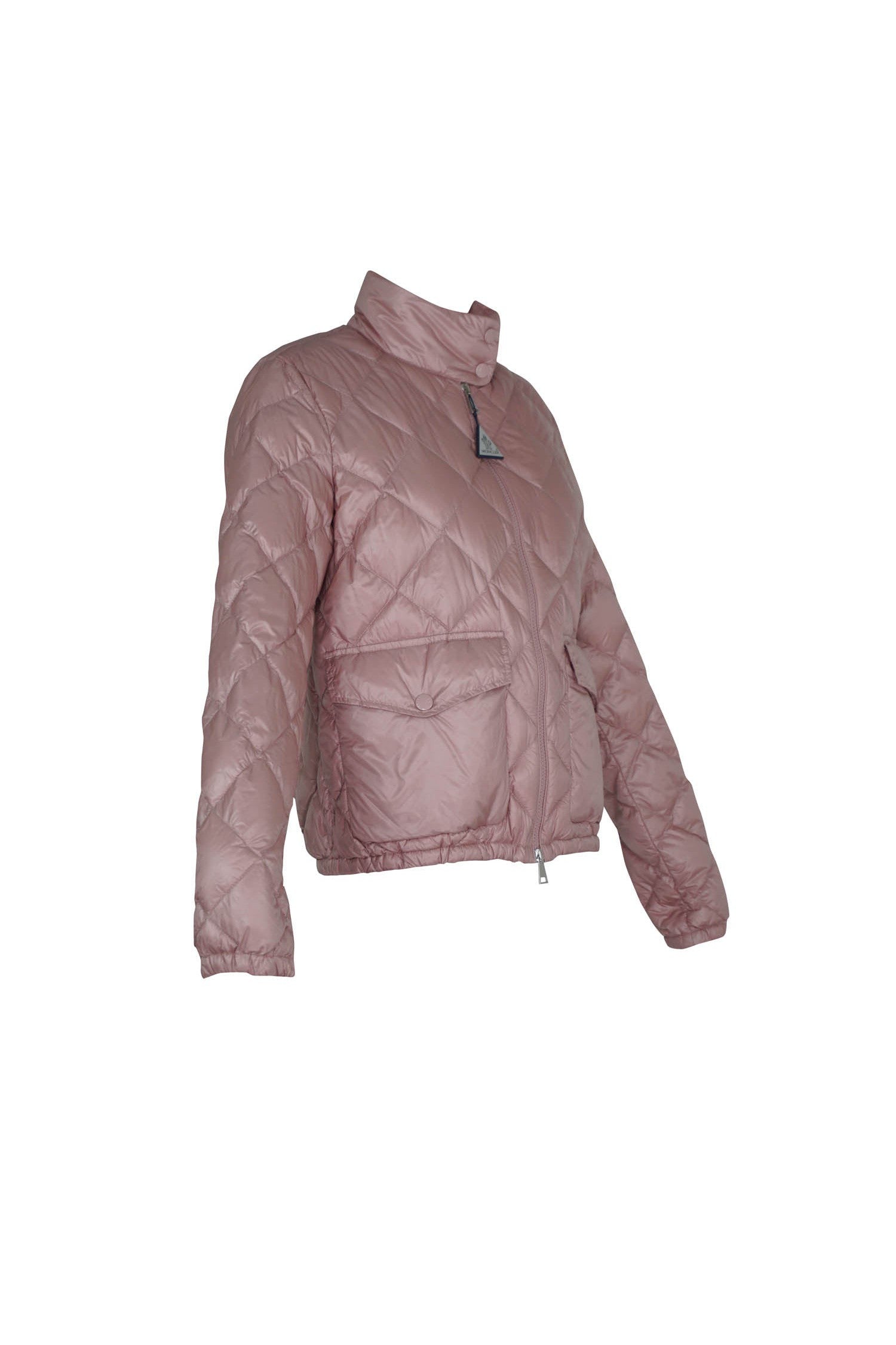 Moncler Dusty Rose Technical Zip Jacket Sz 3/Medium - Foxy Couture Carmel