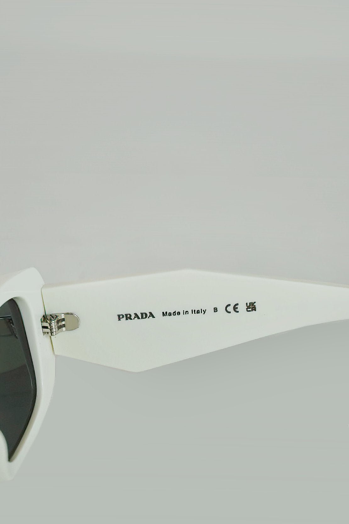 Prada NIB Talc White Sunglasses