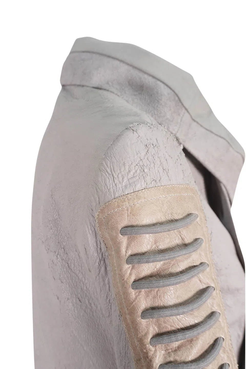 Rick Owens Archival leather Shoelace Jacket Size 42/8