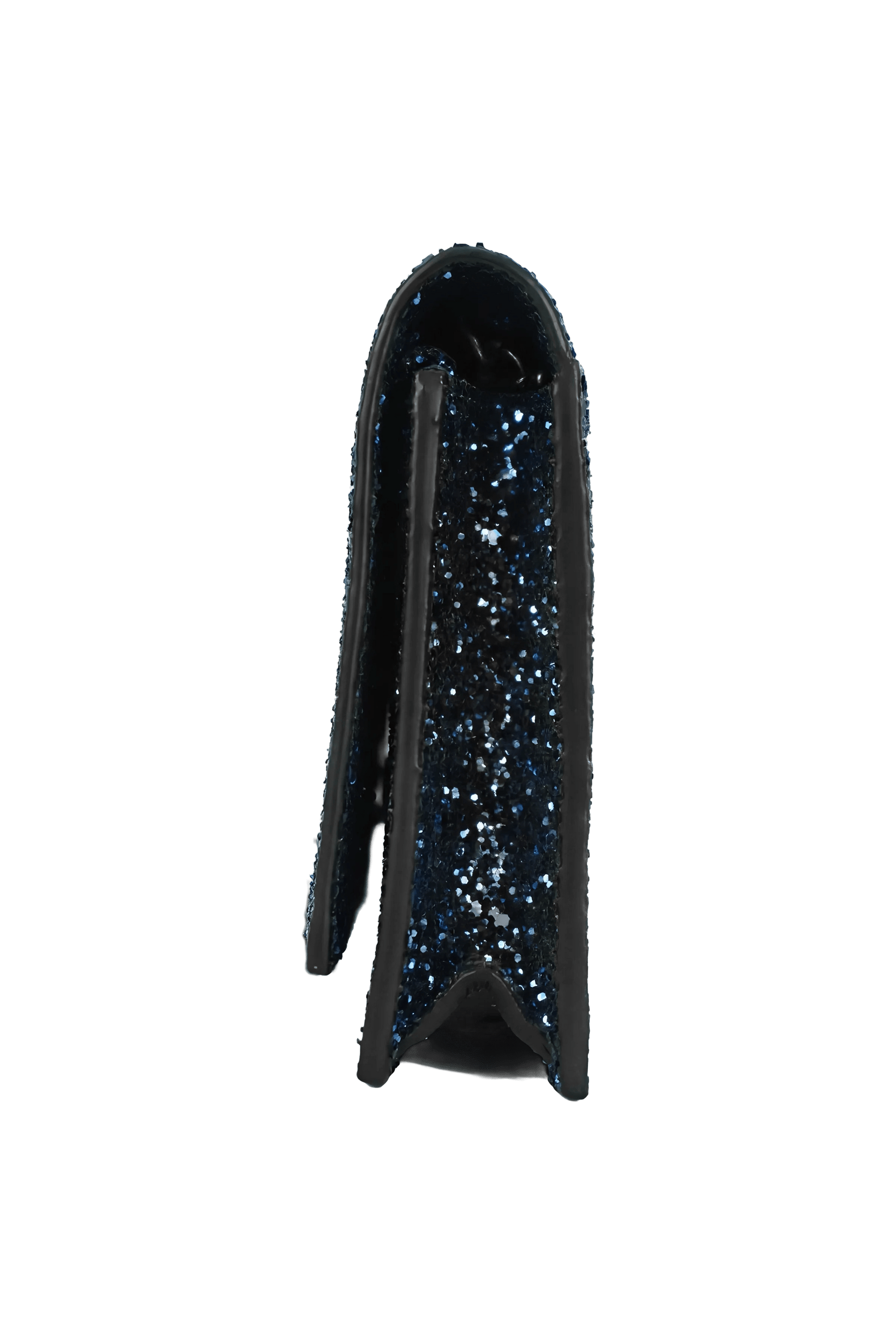 Saint Laurent Sapphire Blue Glitter Kate Wallet on a Chain Purse 2018