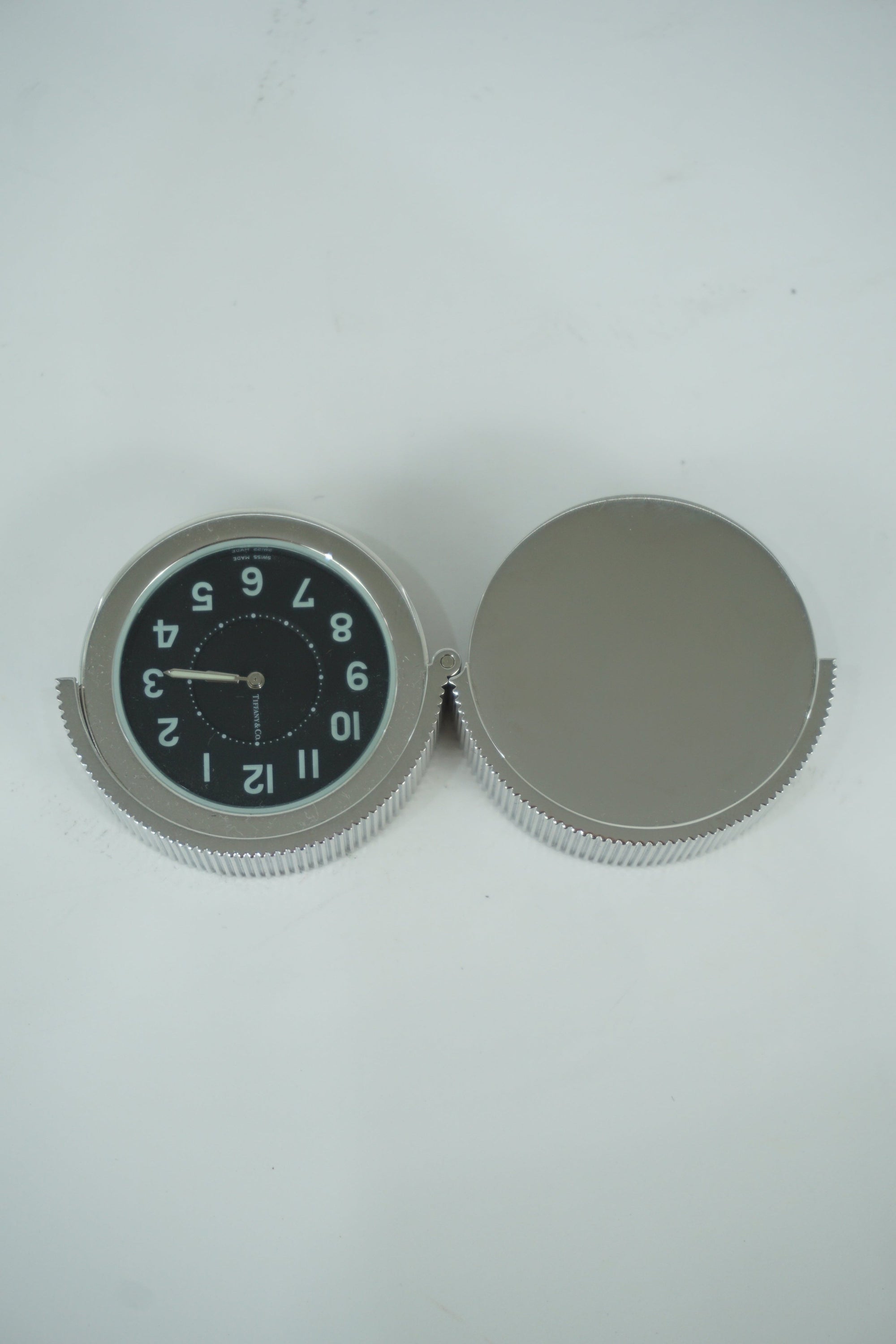 Tiffany & Co. Sterling Silver Small Travel Clock NIB