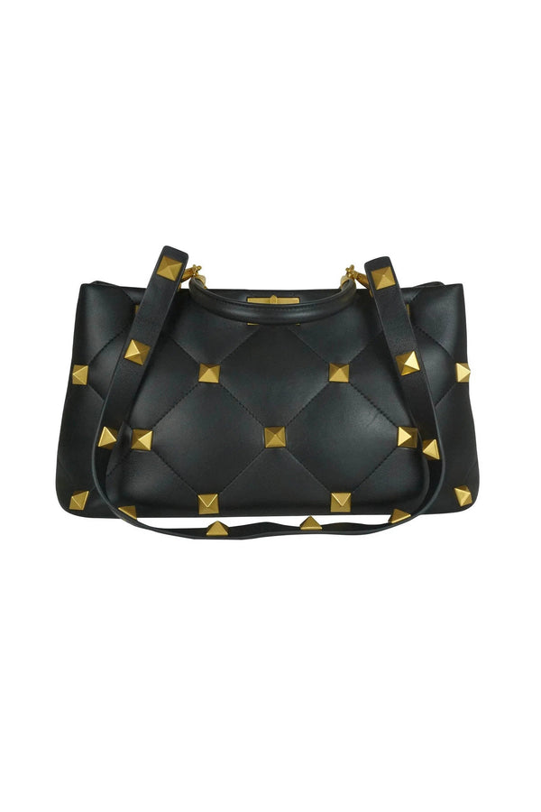 Valentino Roman Stud The Handle Bag - Foxy Couture Carmel