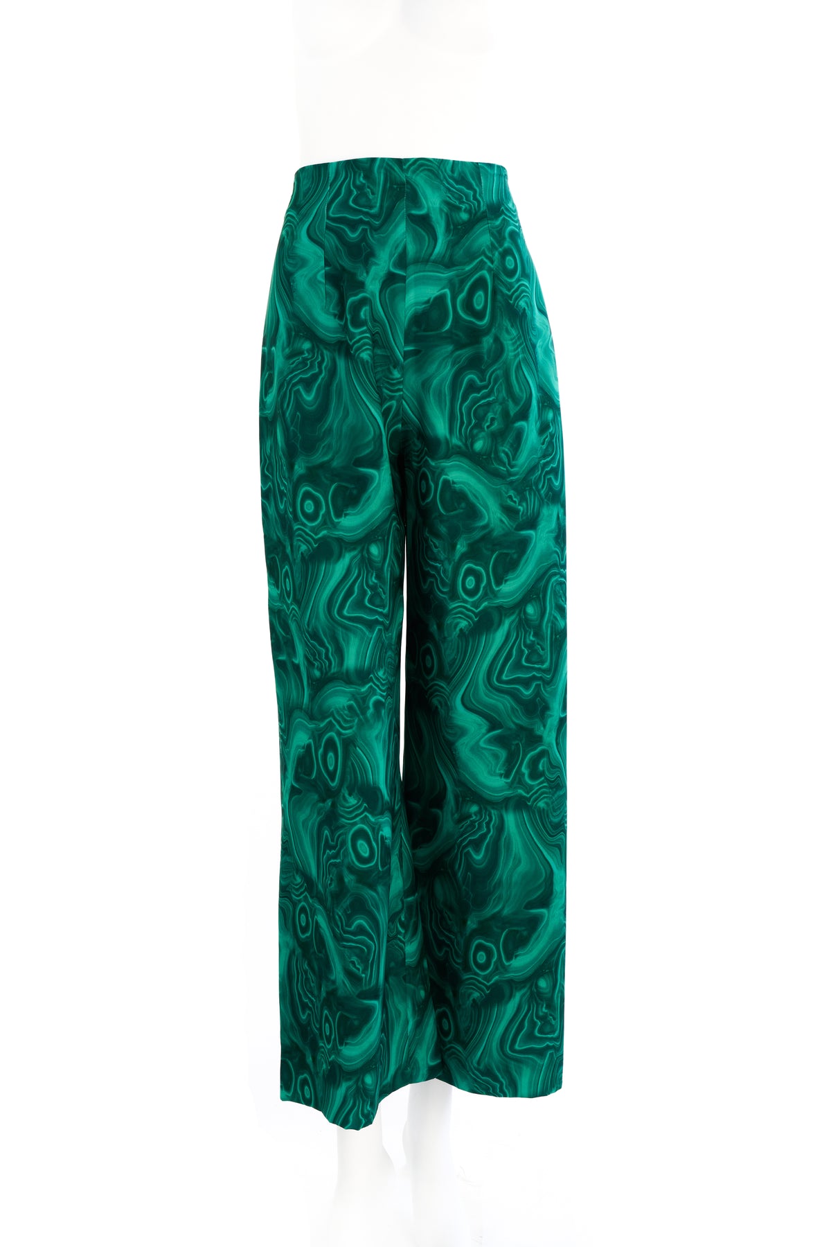 16 Arlington Green Malachite Print Wide Leg Pants Size Small