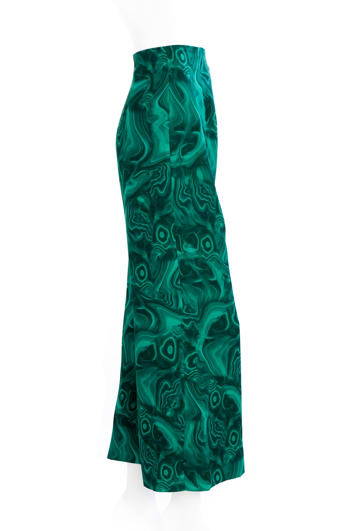 16 Arlington Green Malachite Print Wide Leg Pants Size Small