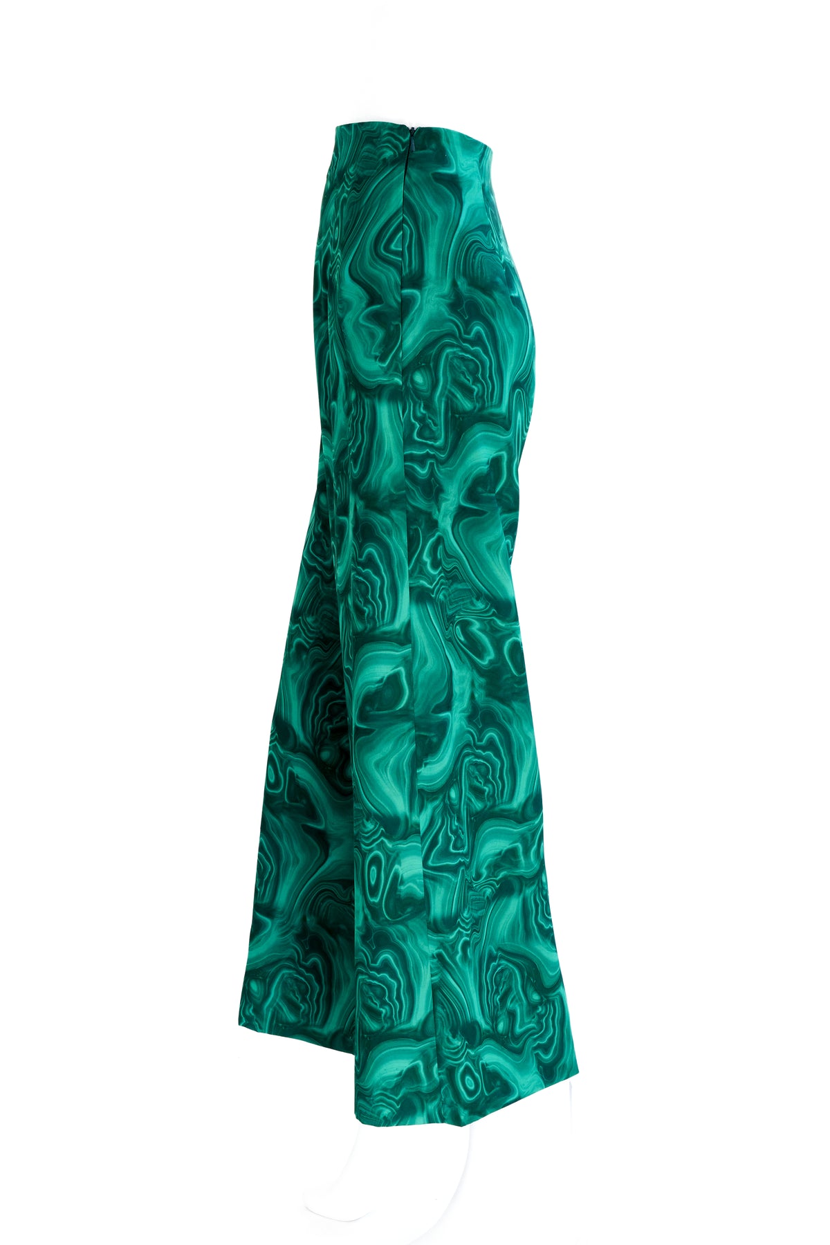 16 Arlington Green Malachite Print Wide Leg Pants Size Small