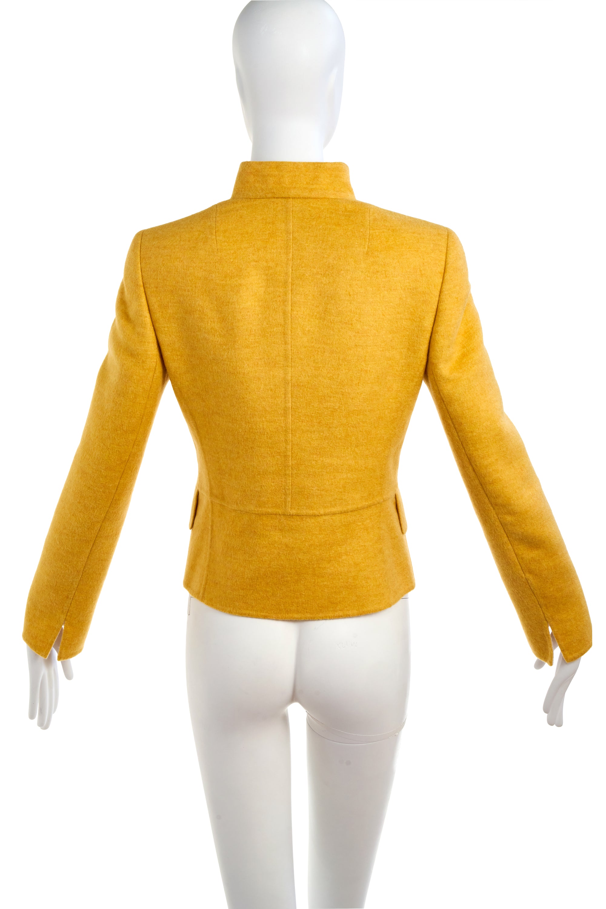 Akris Yellow Saffron Cashmere Jacket Size 4