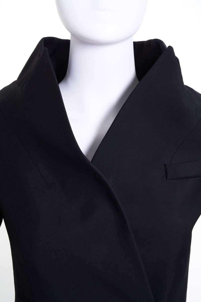 black alexander mcqueen coat dress Original Alexander McQueen - Black Long Sleeve Coat Dress