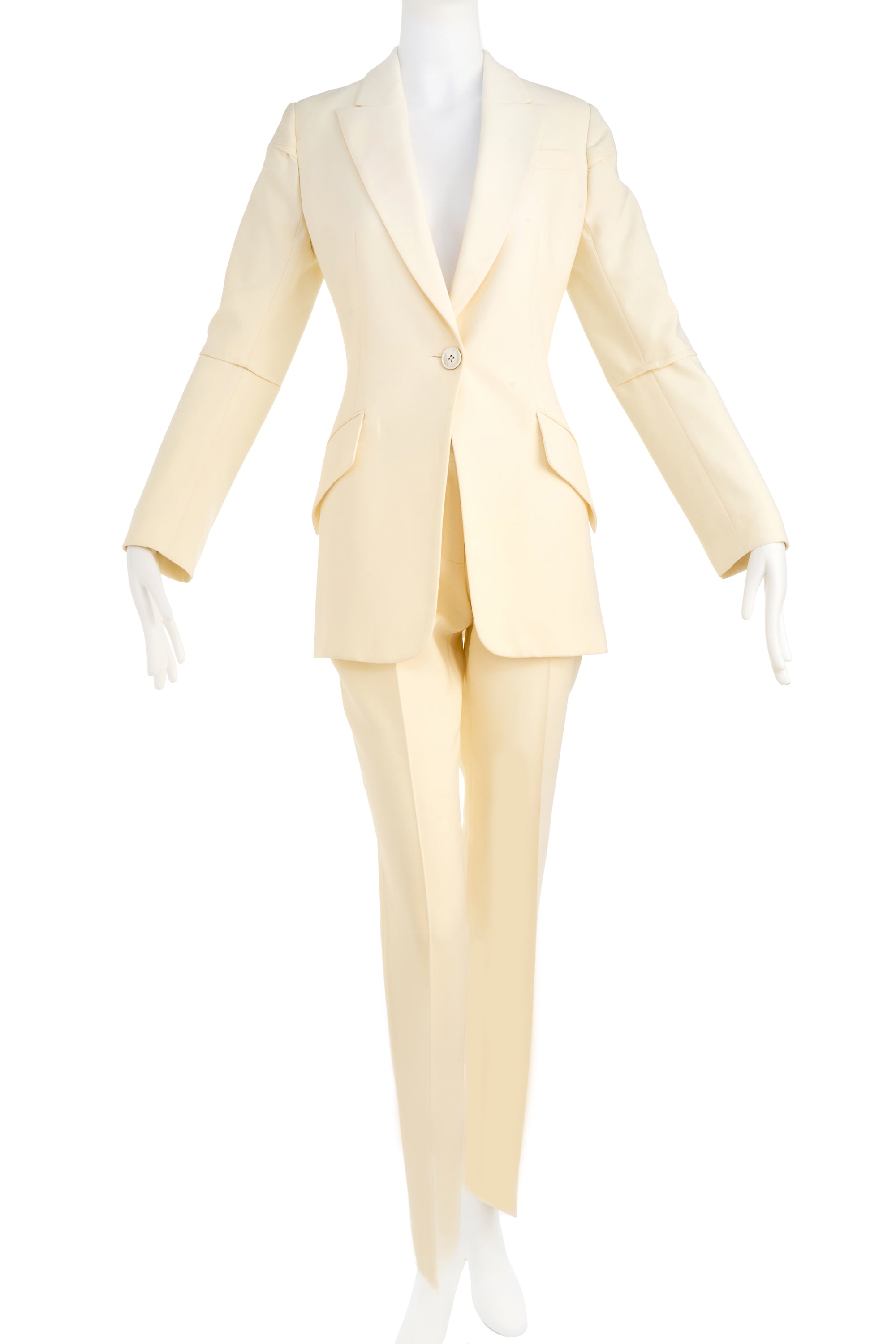 Alexander McQueen Cream Pant Suit Size 42/6