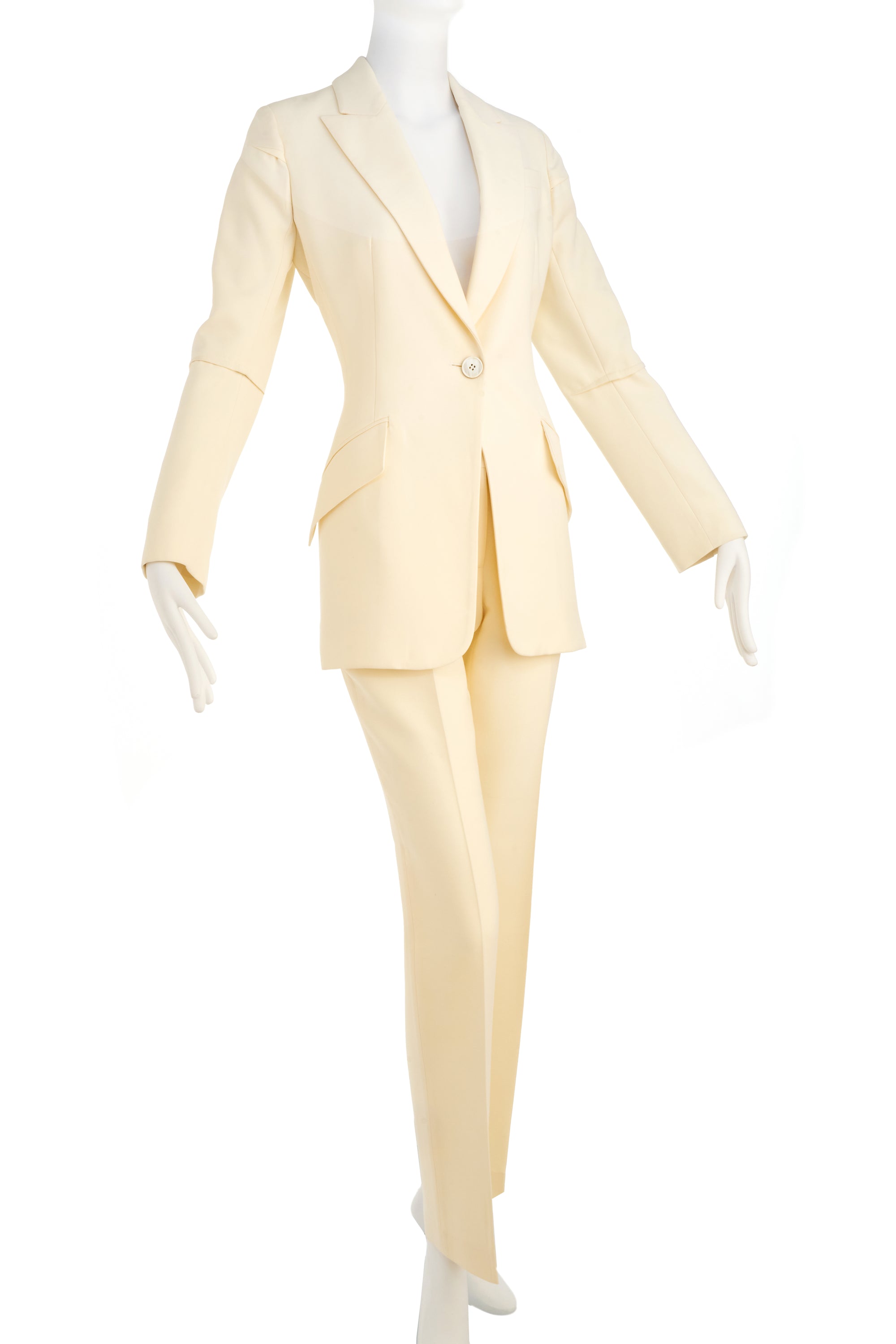 Alexander McQueen Cream Pant Suit Size 42/6