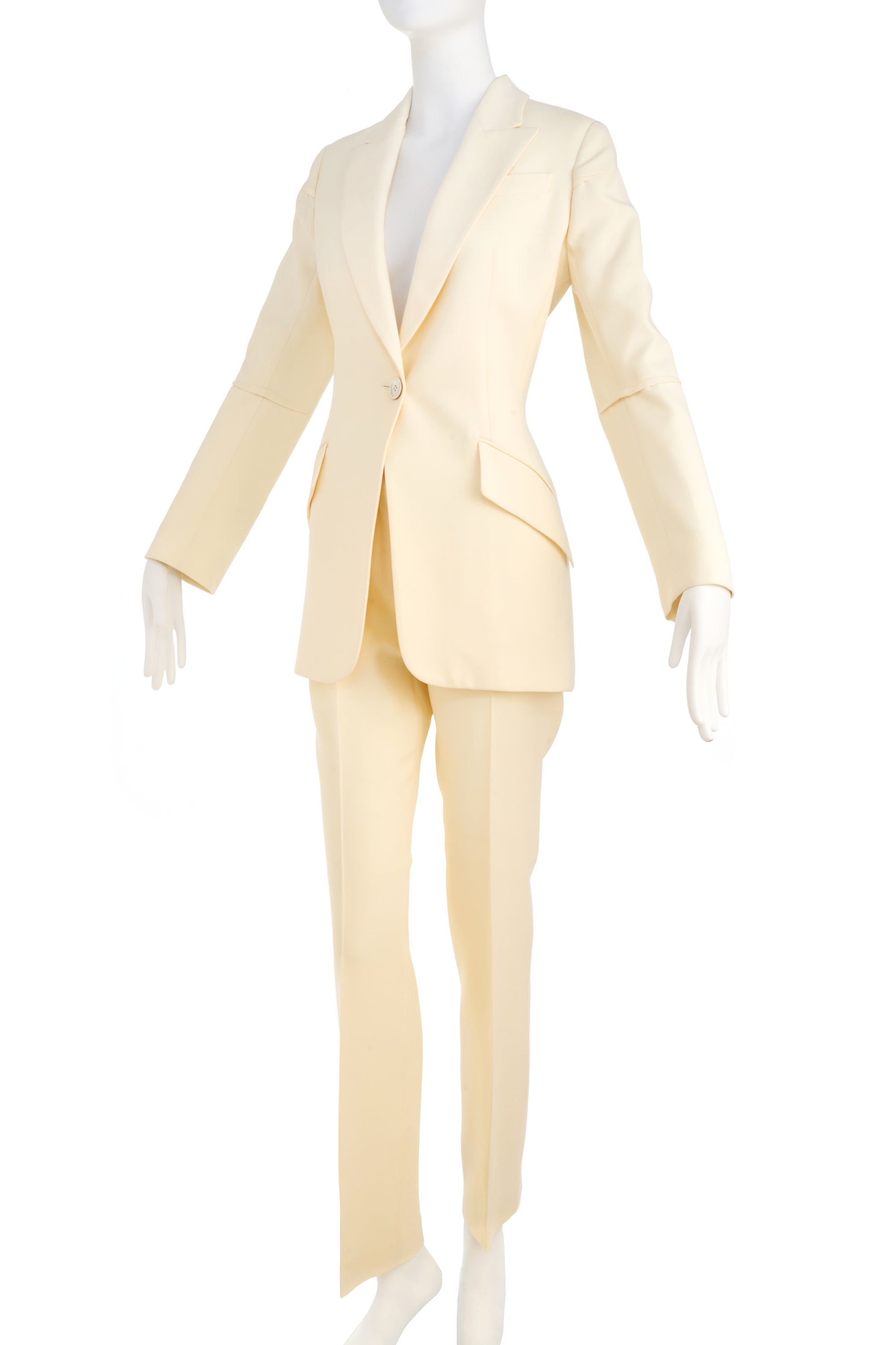 Alexander McQueen Cream Pant Suit Size 42/6