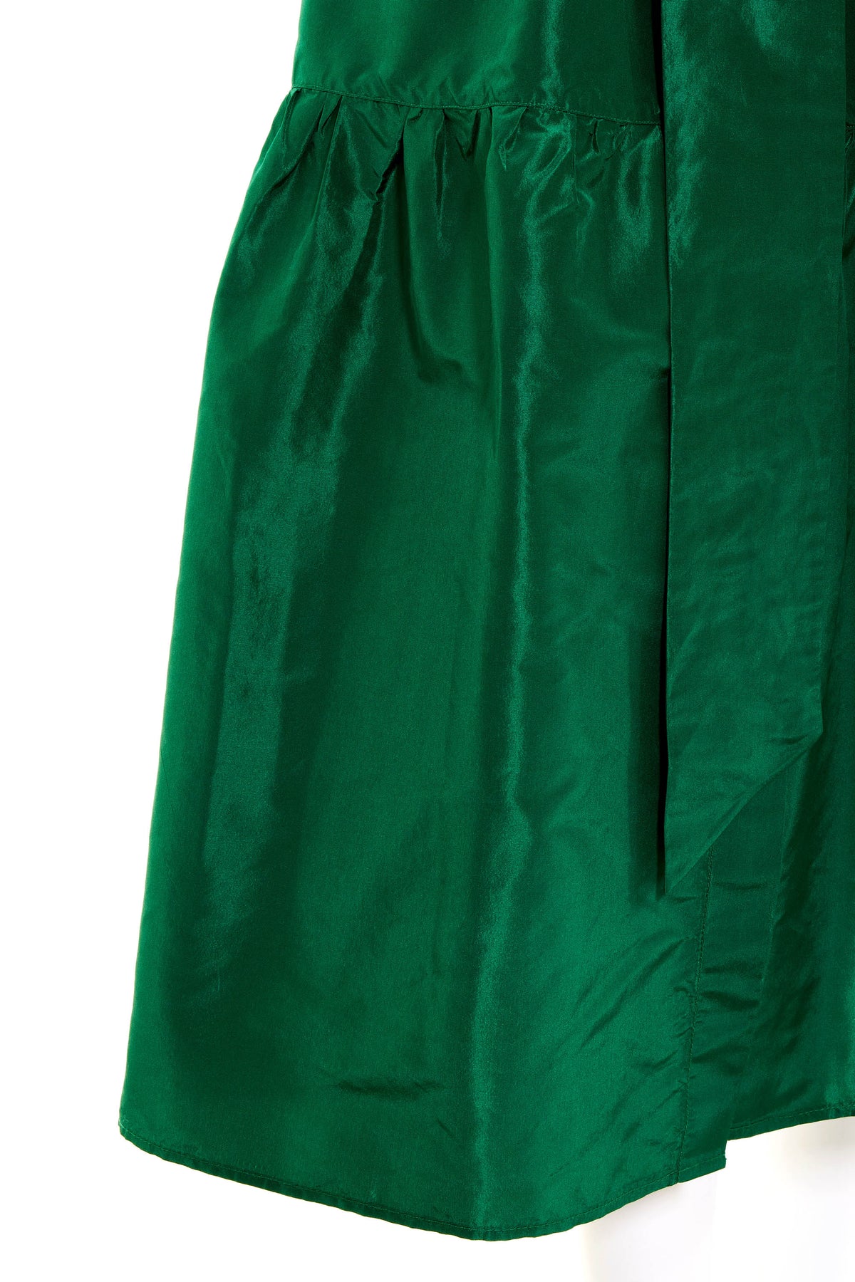 Ann Mashburn Green Taffeta Shirt Dress Size Small