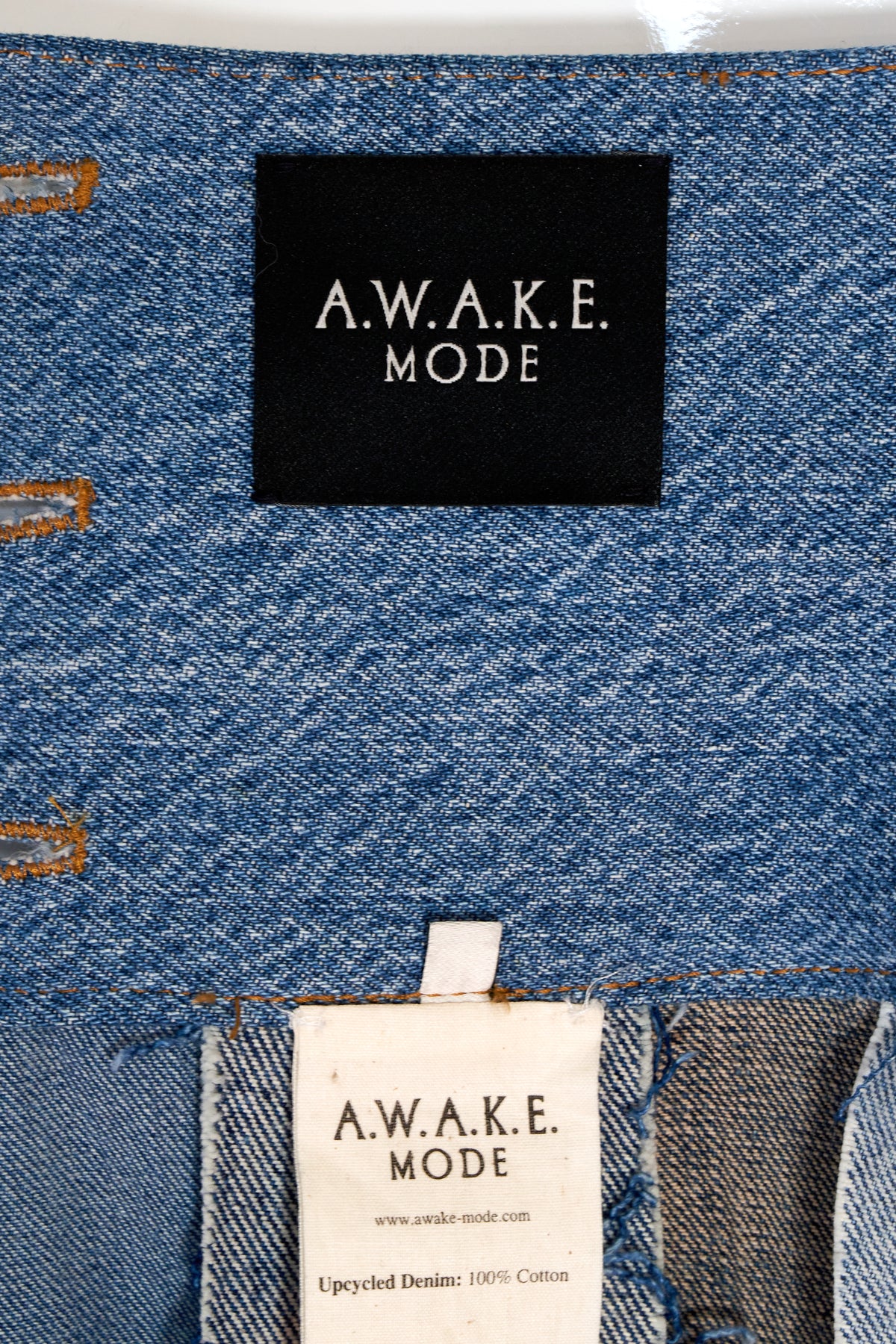 Awake Mode Denim Patchwork Midi Skirt Size 6/8