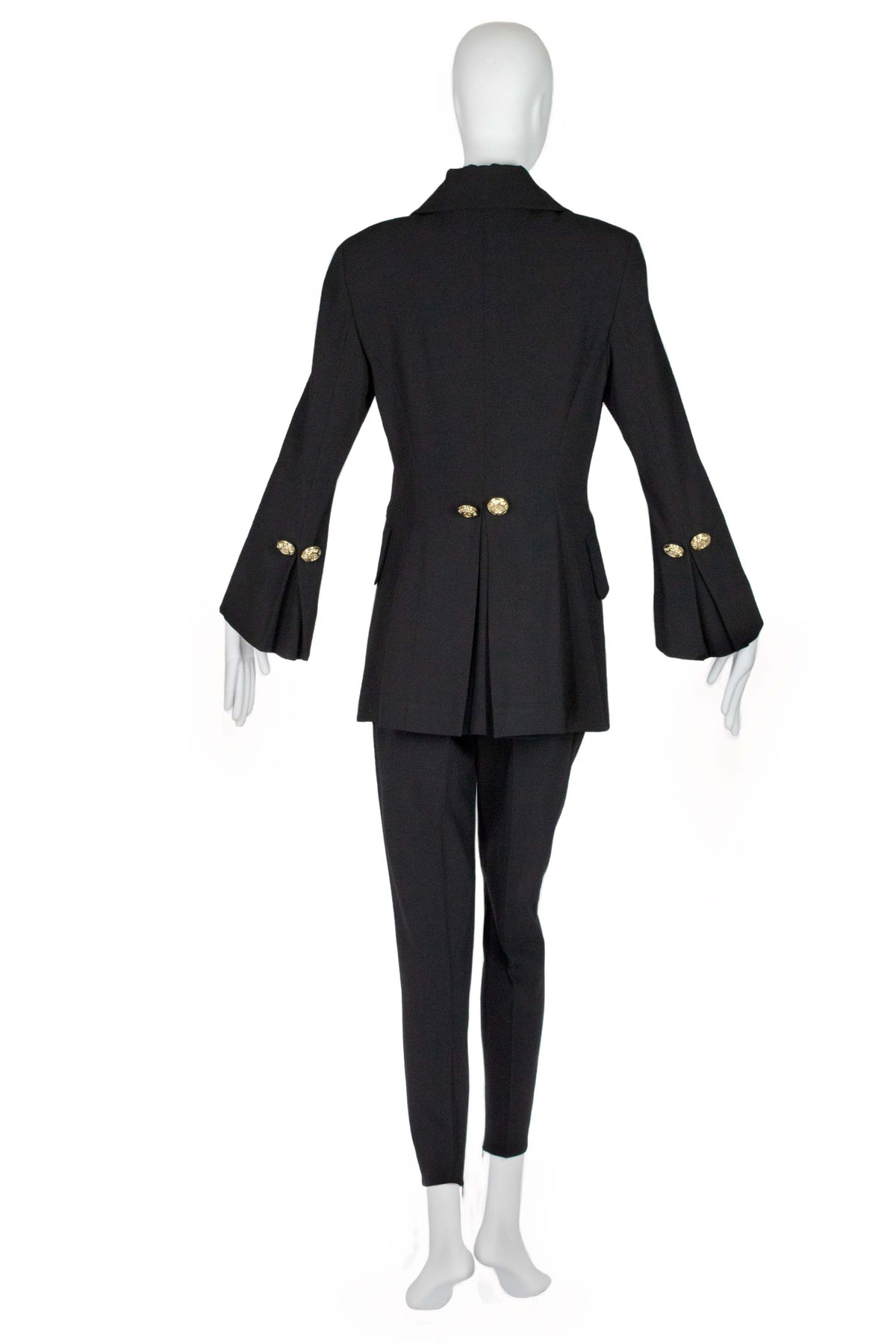 Versace Complice Pants Suit With XL Gold Buttons Size 44/8