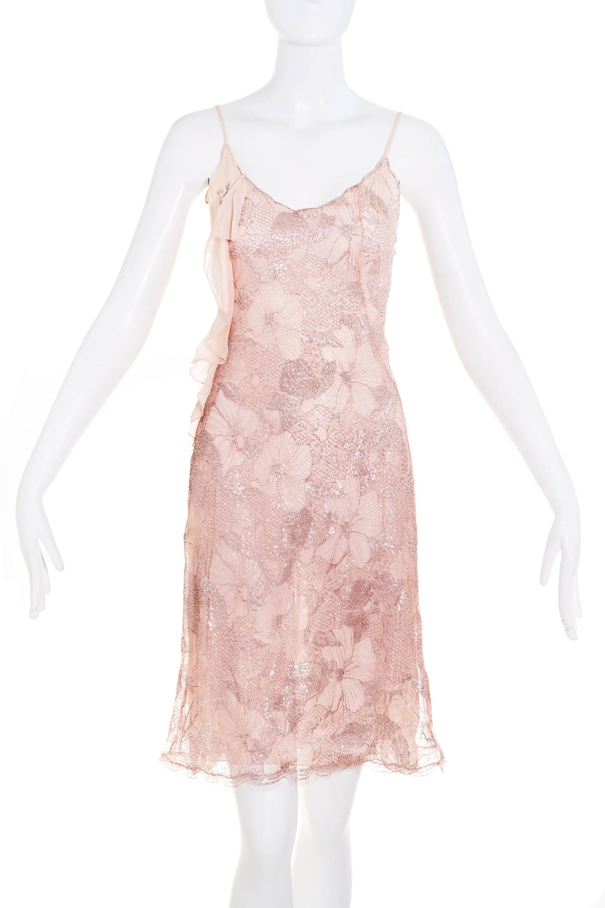 Blumarine Light Pink Lace Dress Size 38