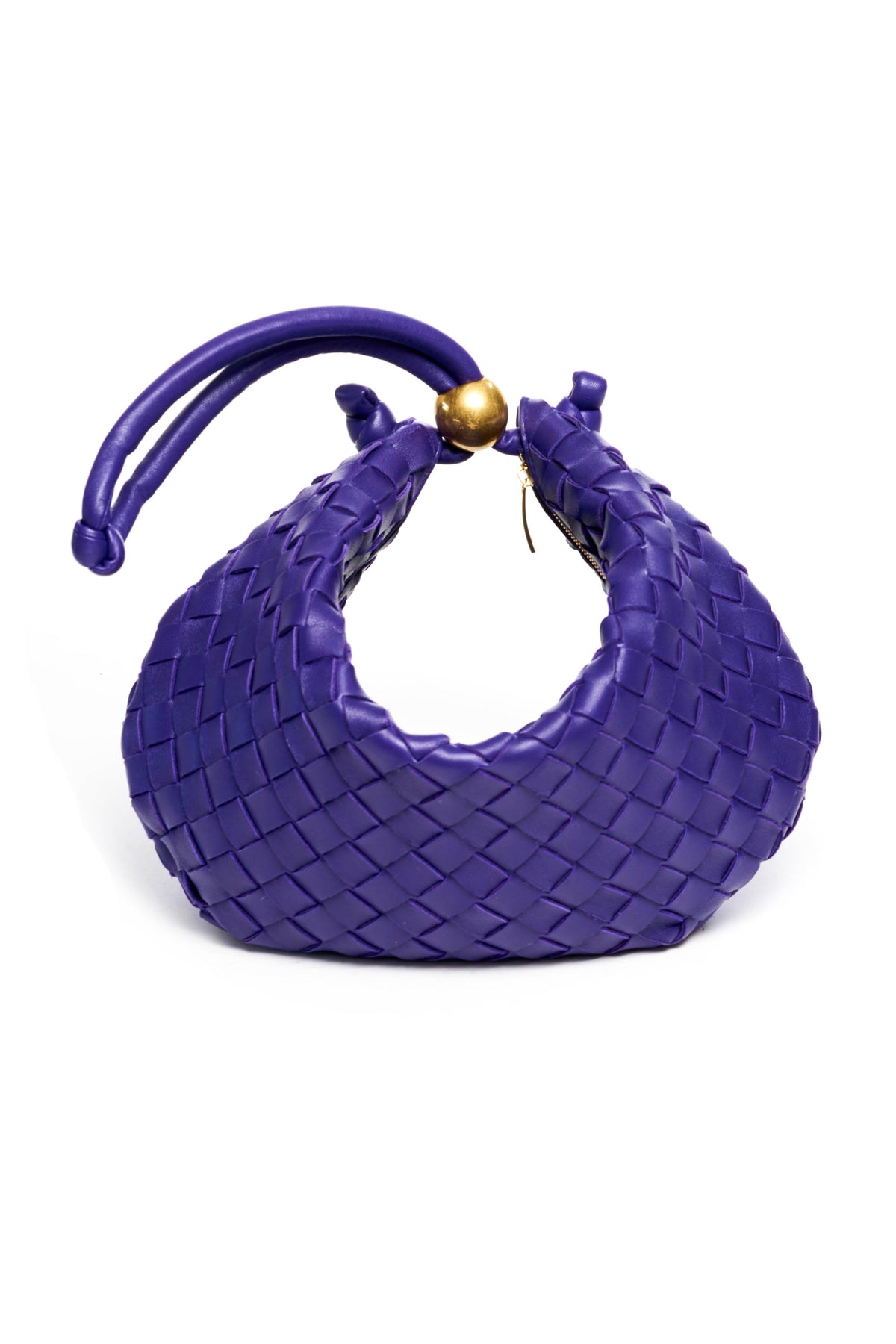 Bottega Veneta Purple Intrecciato Hobo Bag