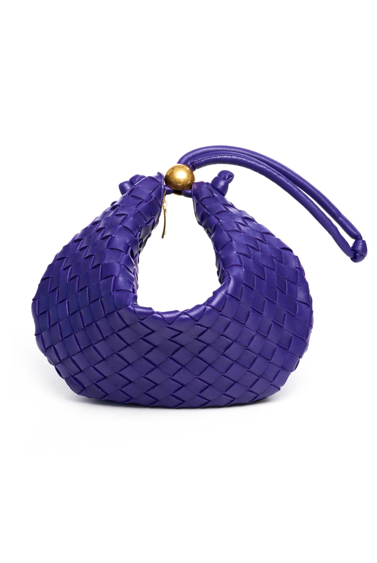 Bottega Veneta Purple Intrecciato Hobo Bag