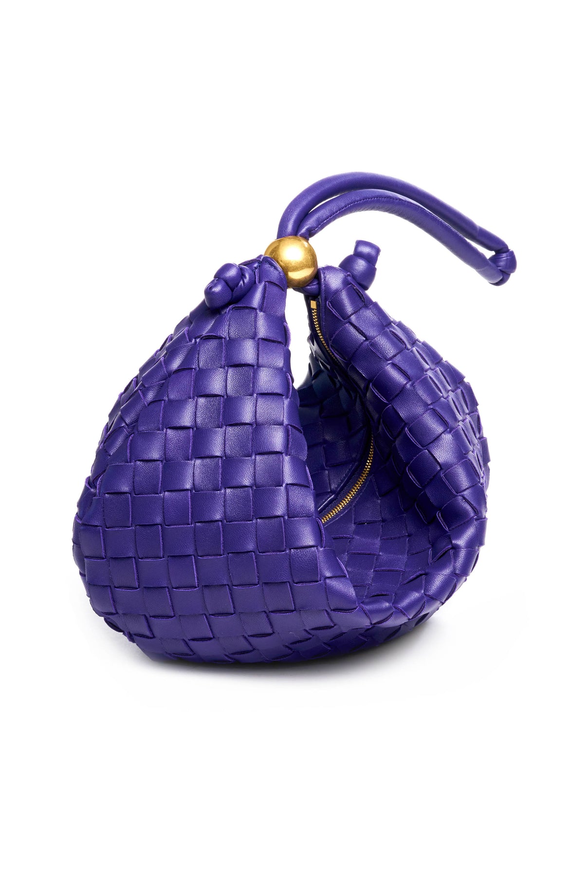 Bottega Veneta Purple Intrecciato Hobo Bag