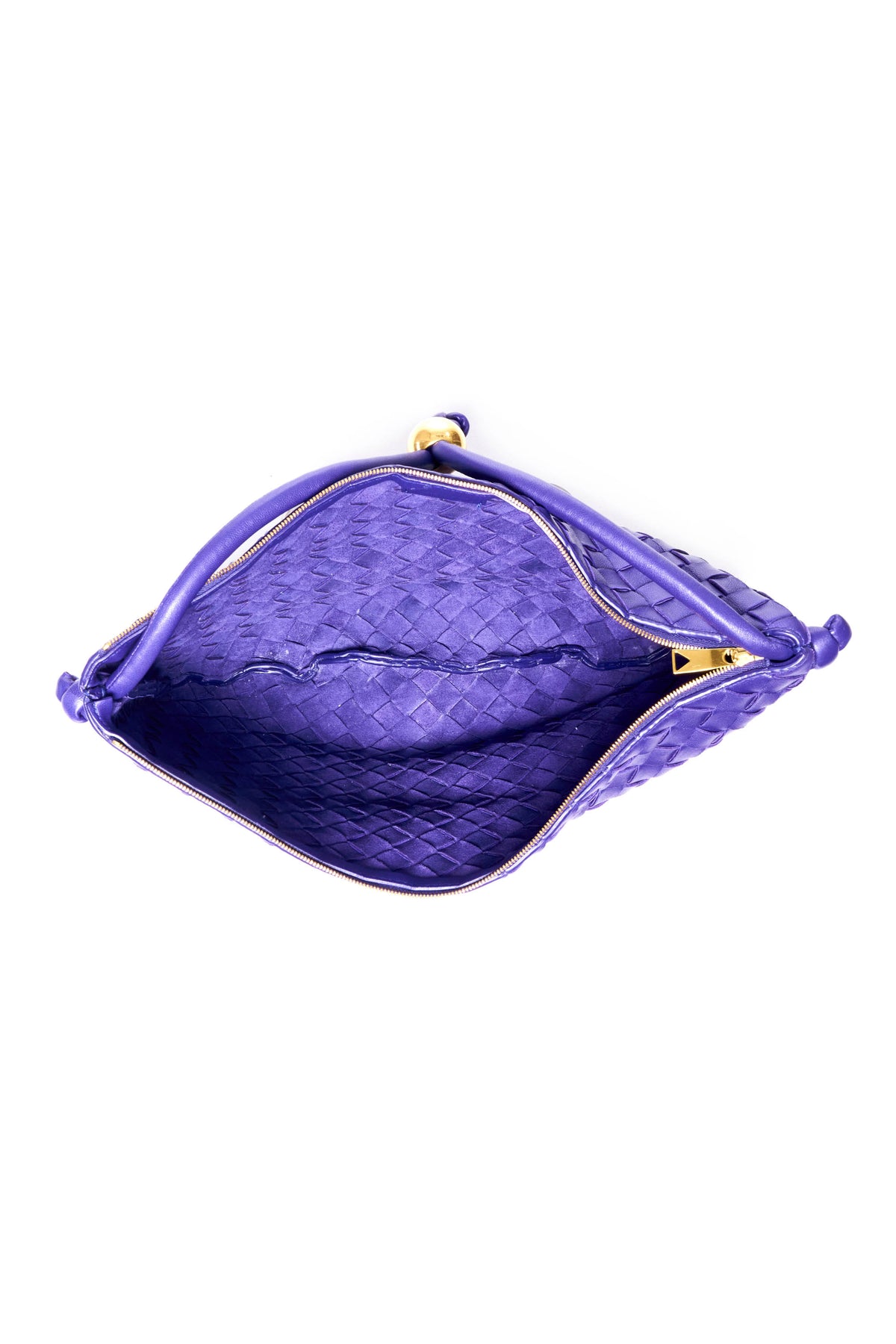 Bottega Veneta Purple Intrecciato Hobo Bag